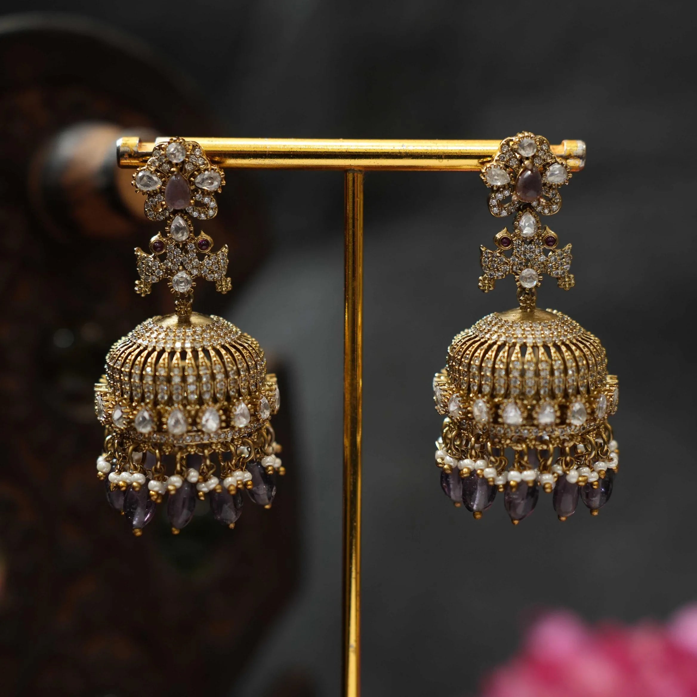 Ashi Victorian Kundan Jhumka