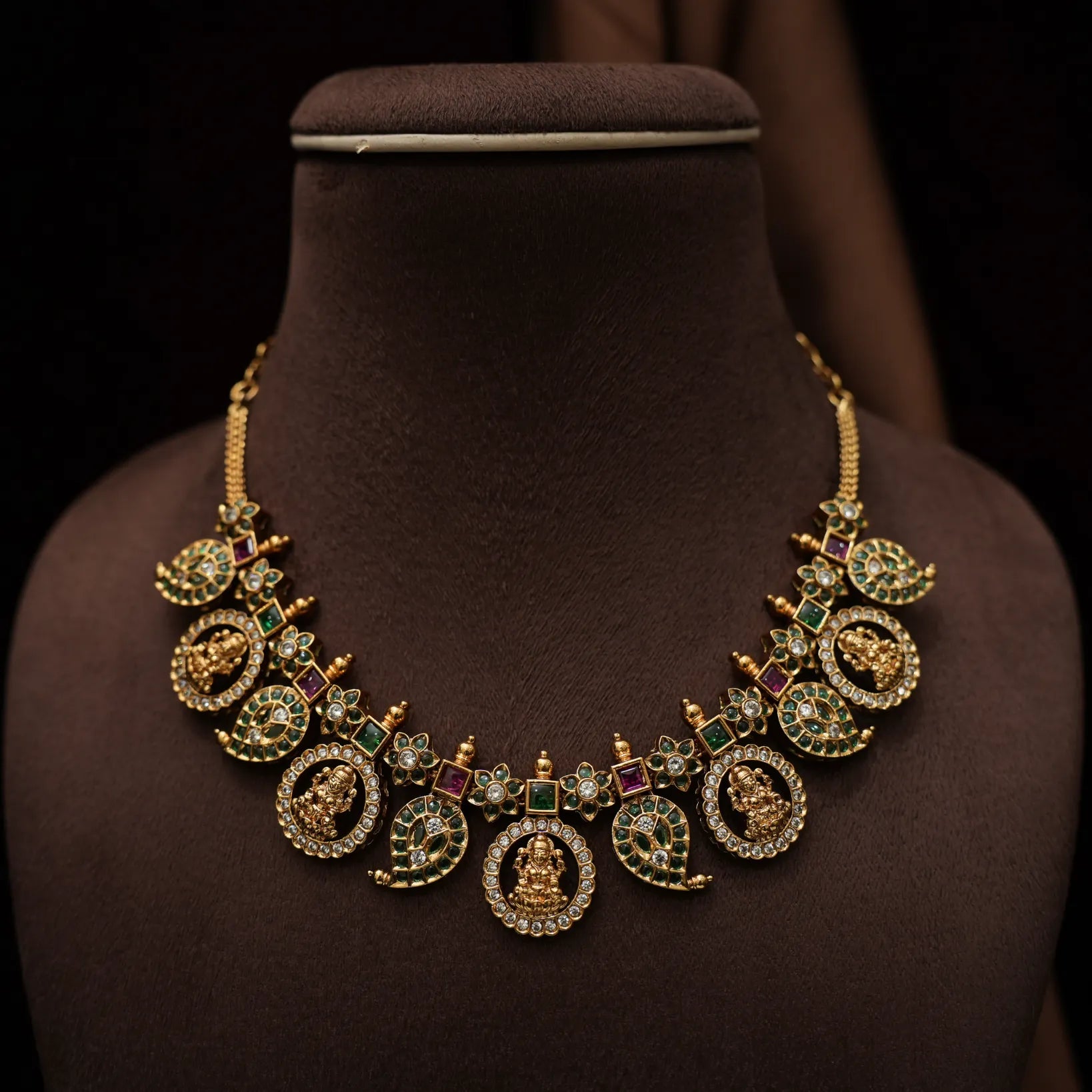 Ashvini Antique Necklace - Green