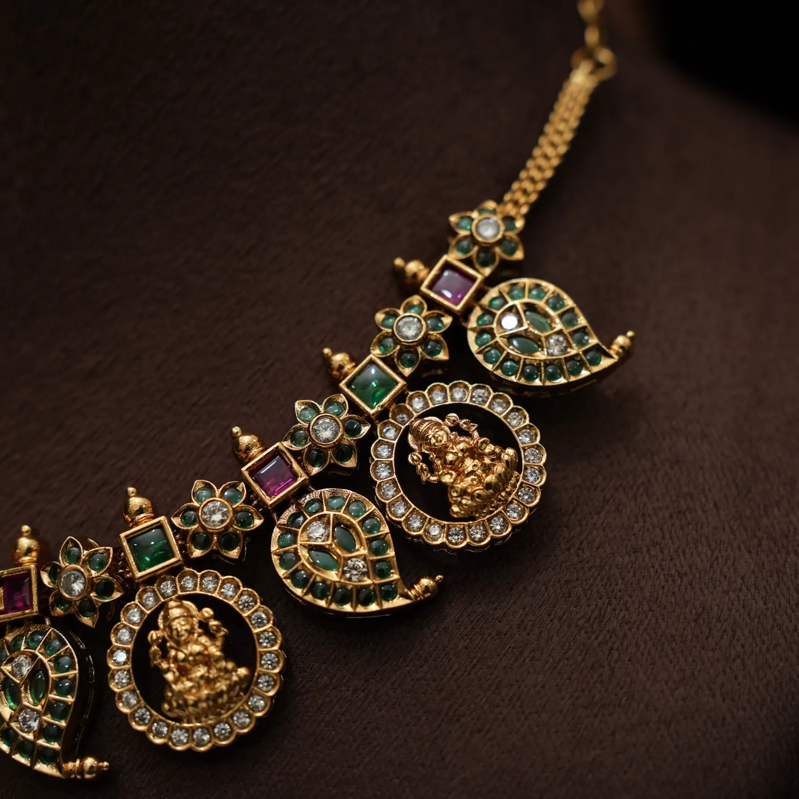 Ashvini Antique Necklace - Green