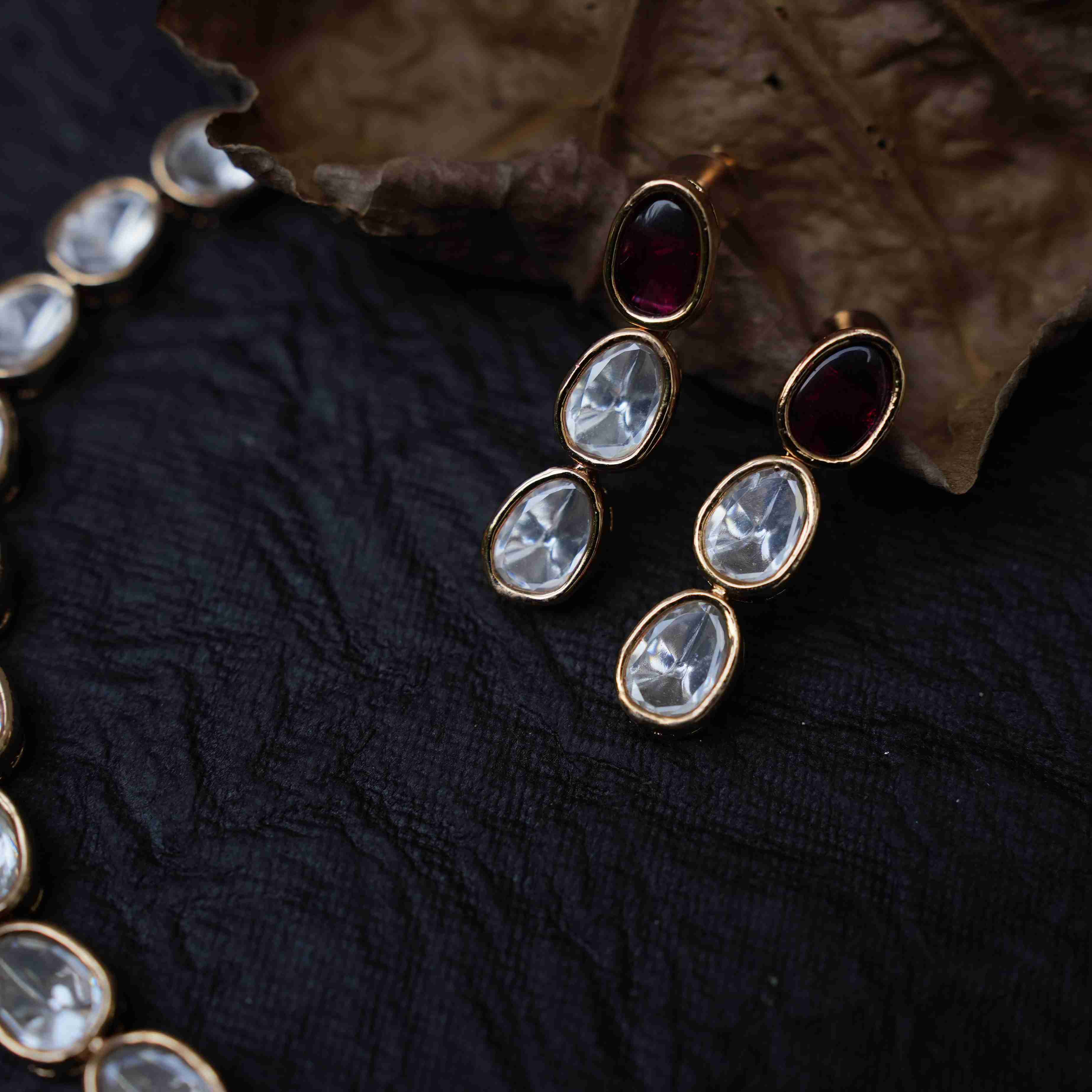 Ashwini Kundan Necklace - Red