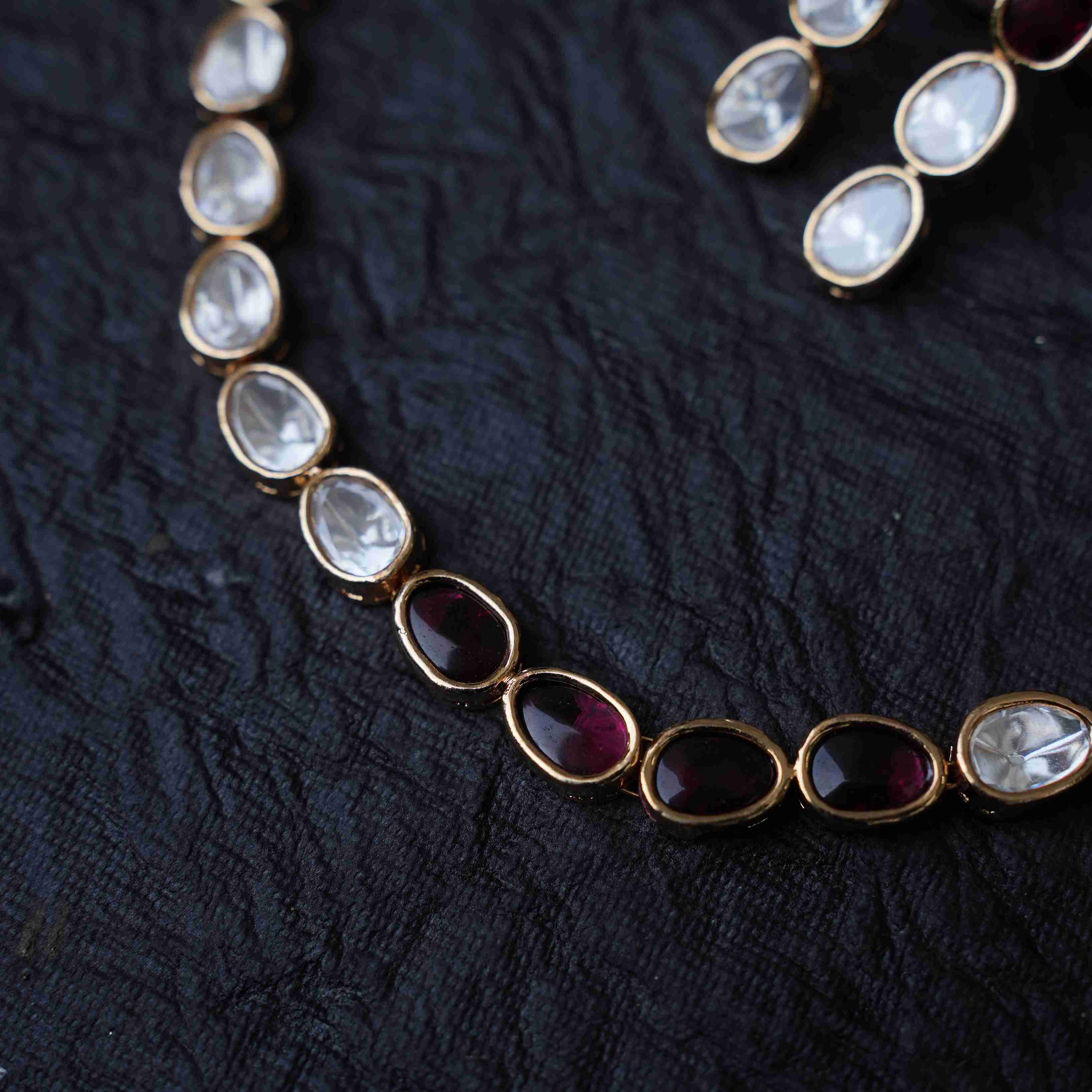 Ashwini Kundan Necklace - Red