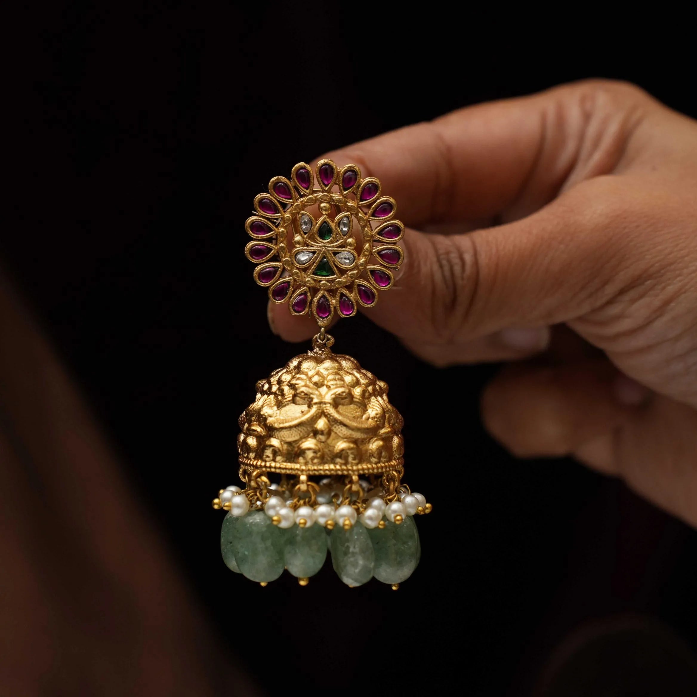 Aspen Polki Jhumka Earrings