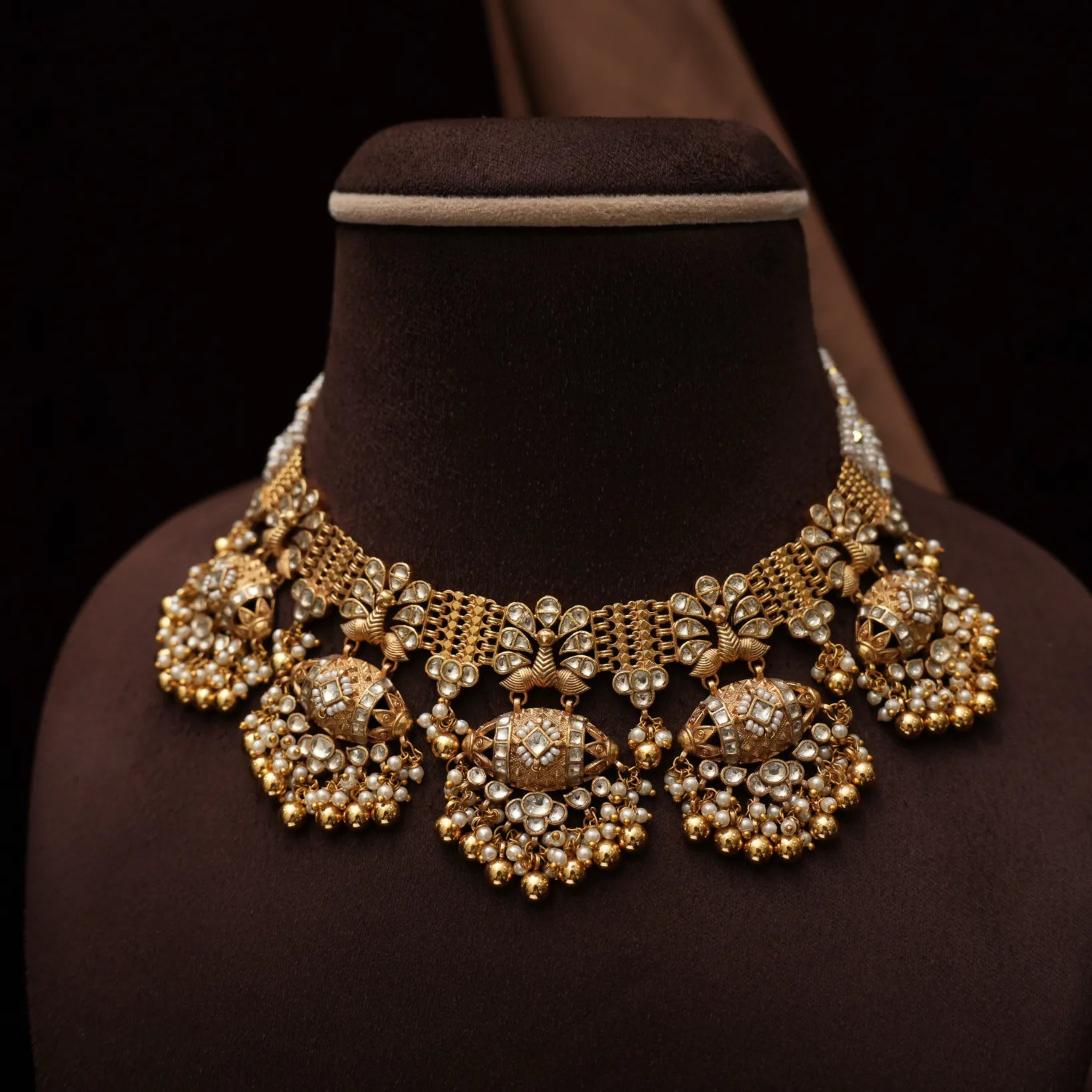 Astha Pearl Polki Necklace