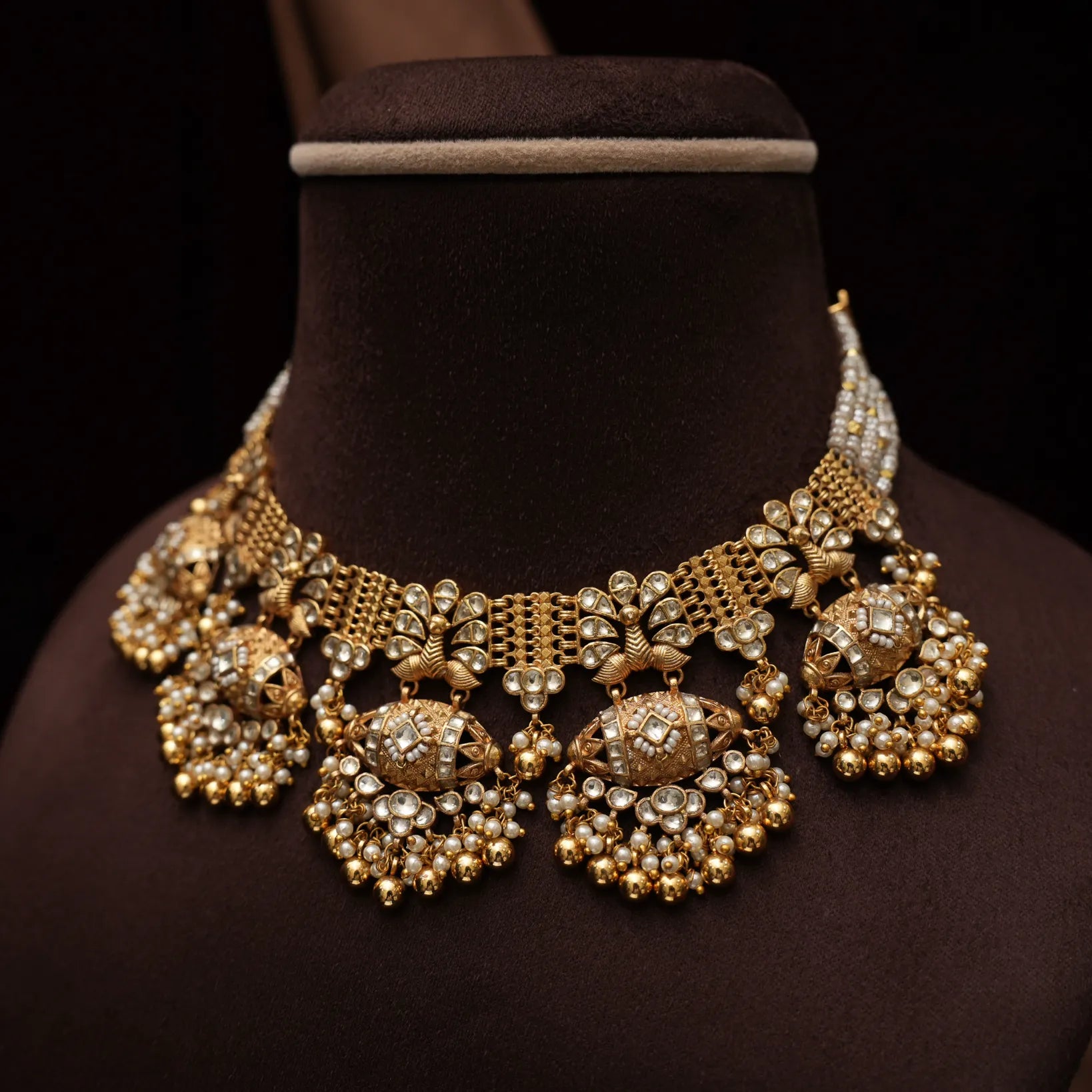 Astha Pearl Polki Necklace