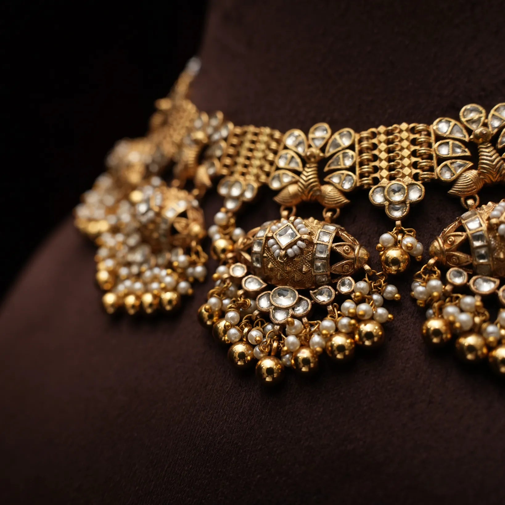 Astha Pearl Polki Necklace