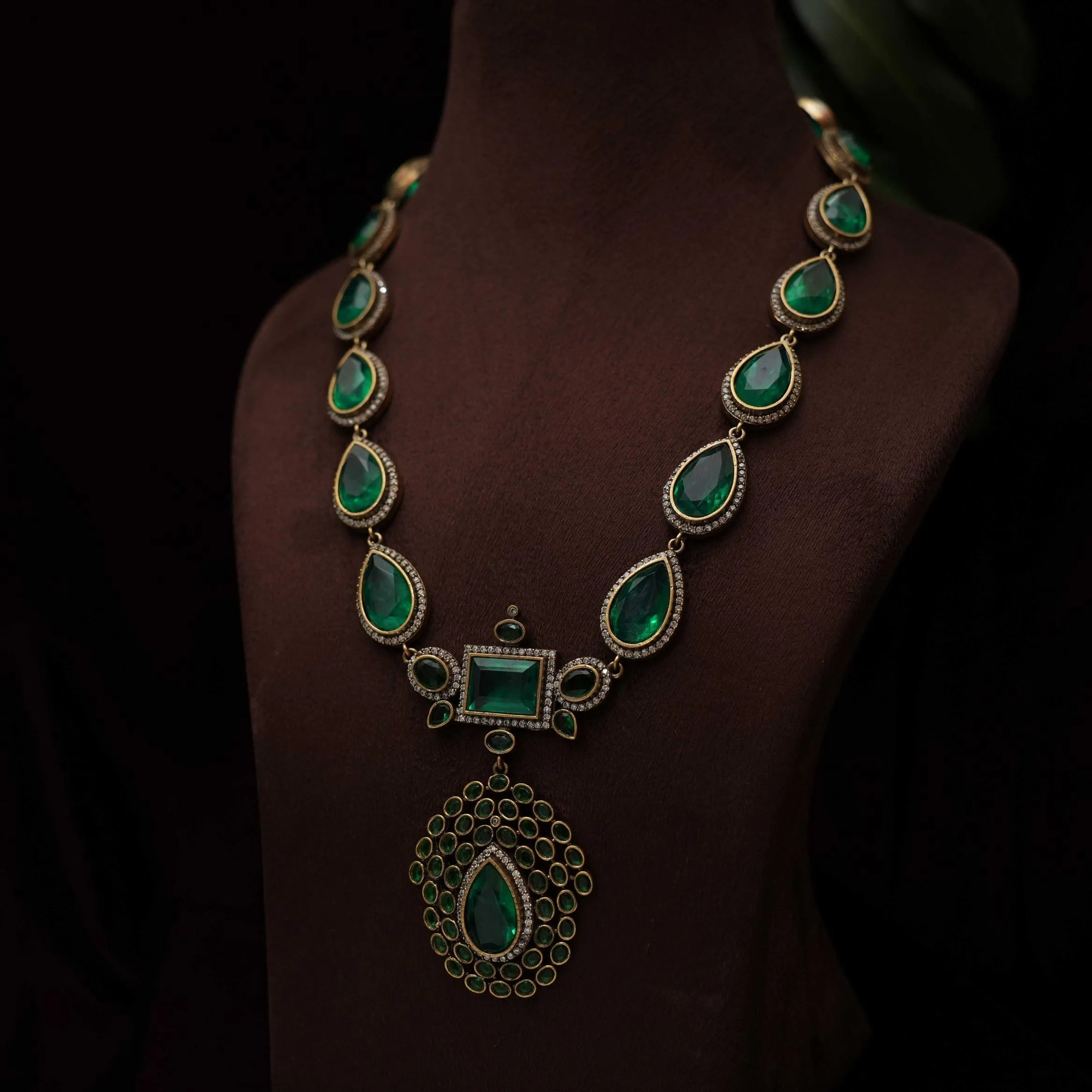 Aswini Polki Necklace - Green