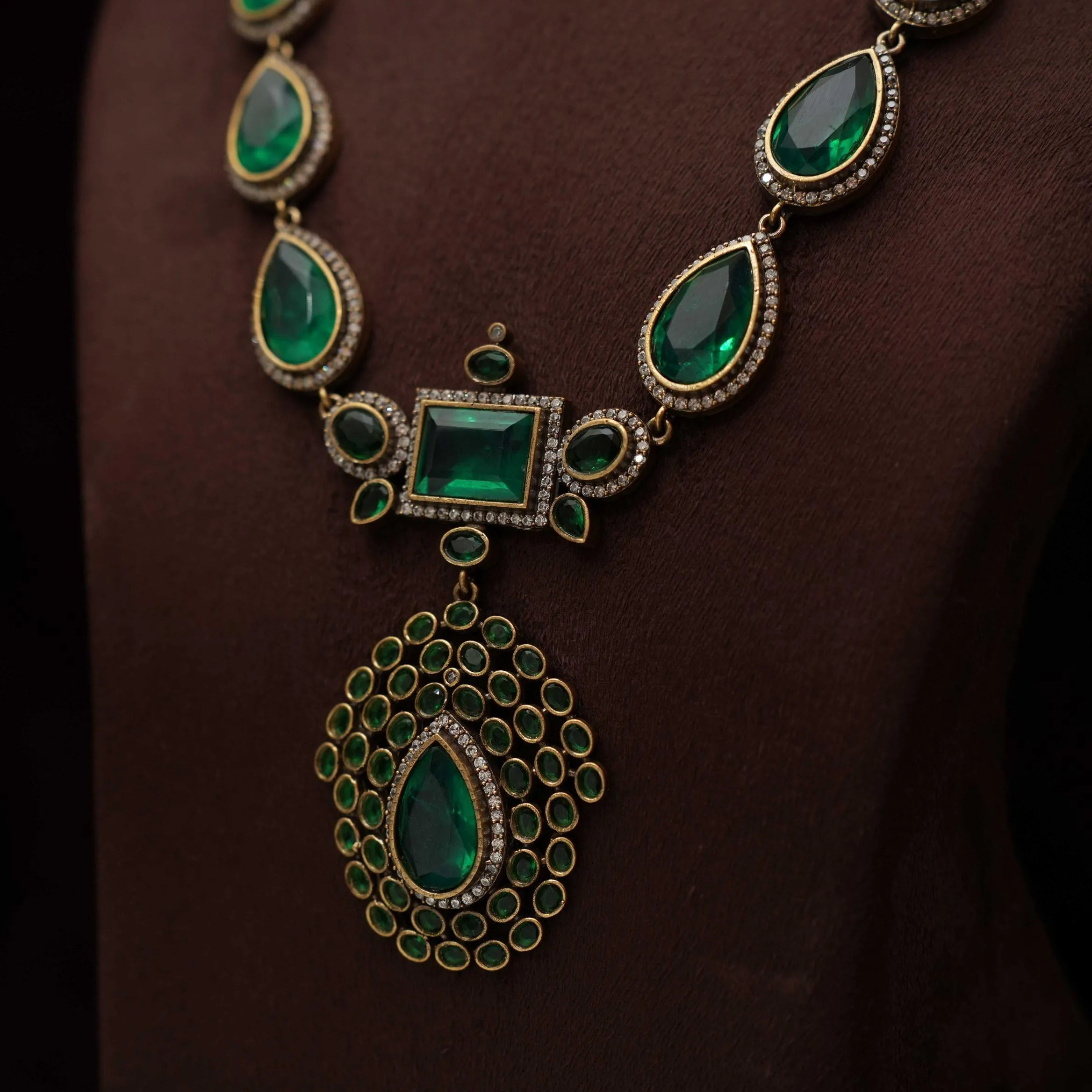 Aswini Polki Necklace - Green