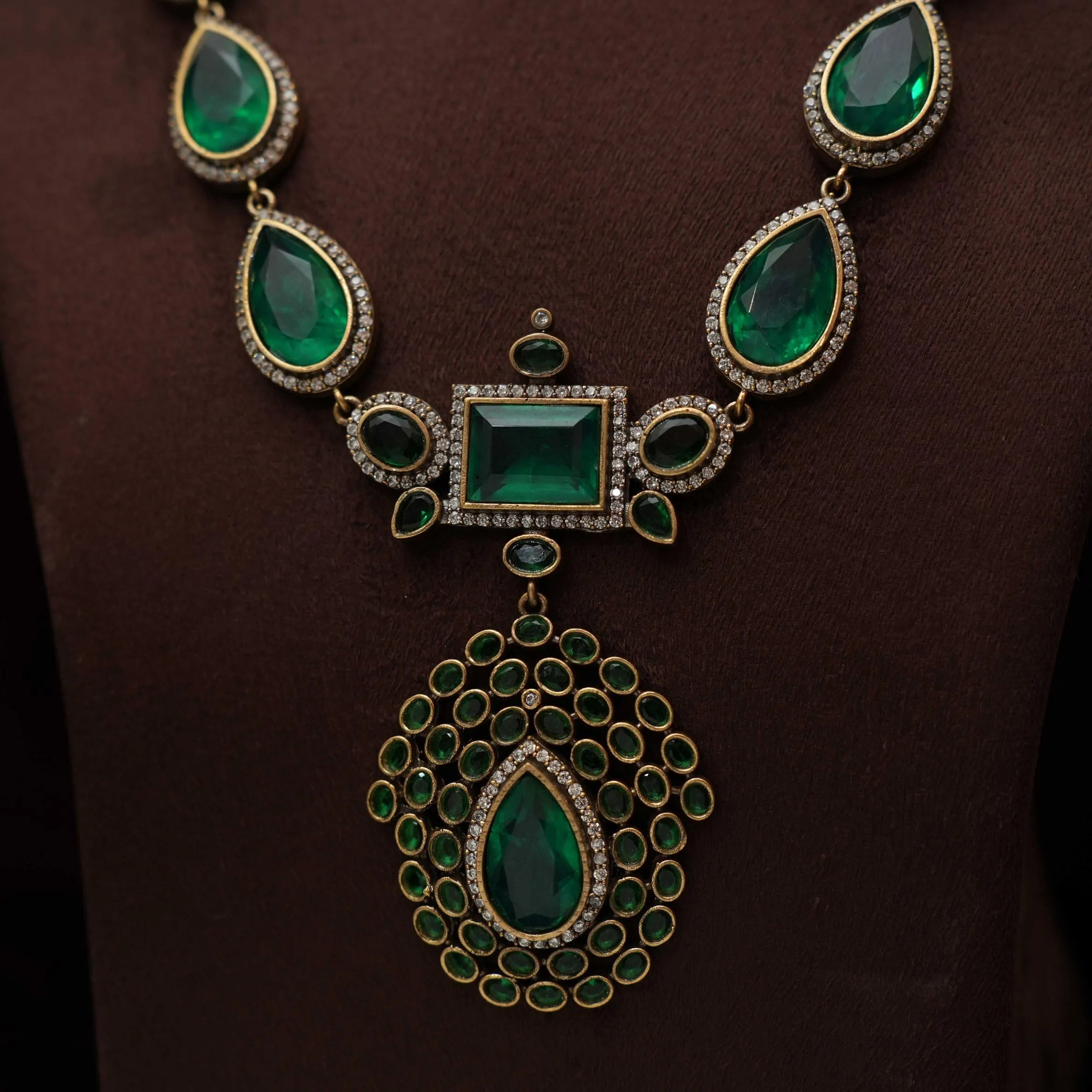 Aswini Polki Necklace - Green