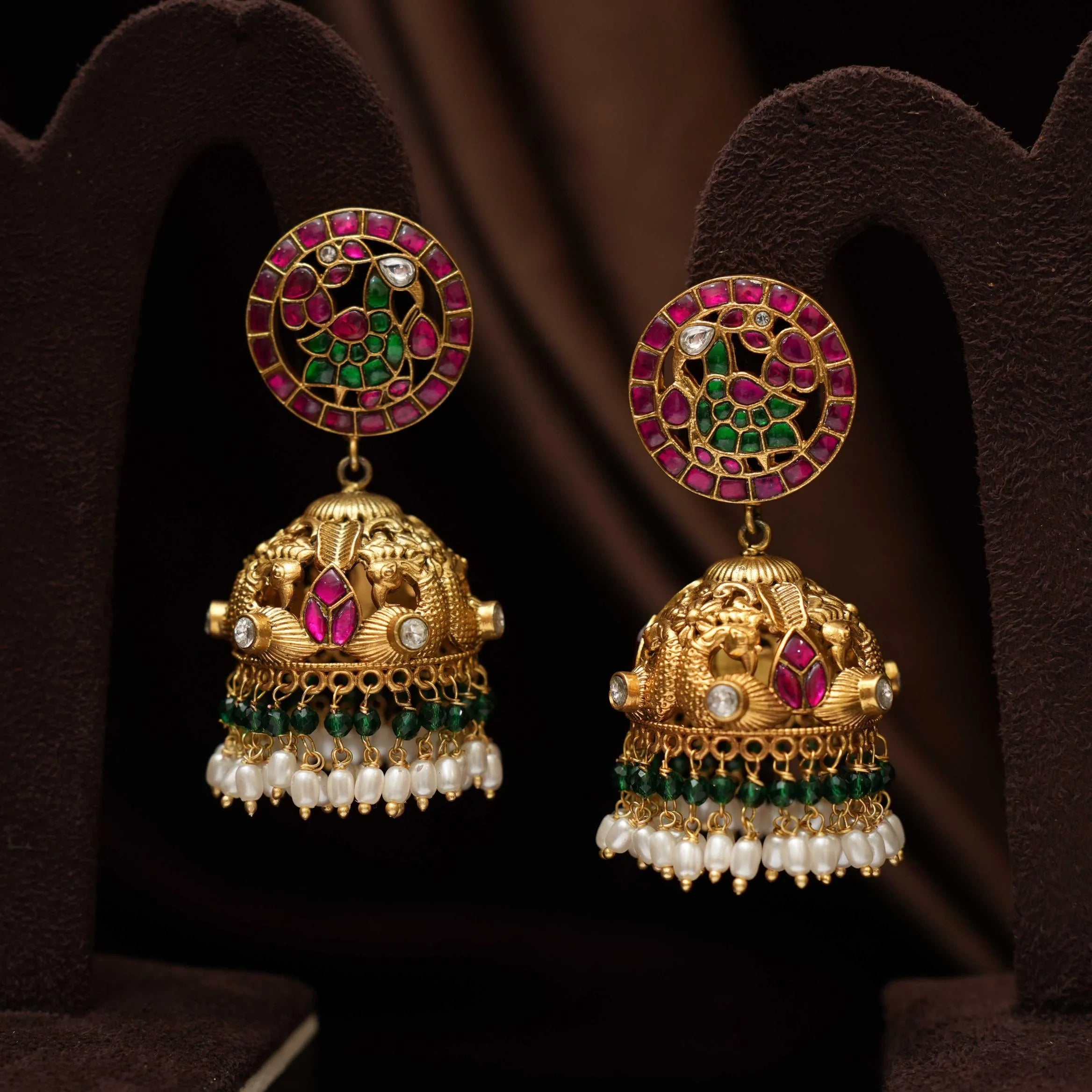 Aurak Over Sized Polki Jhumka Earrings