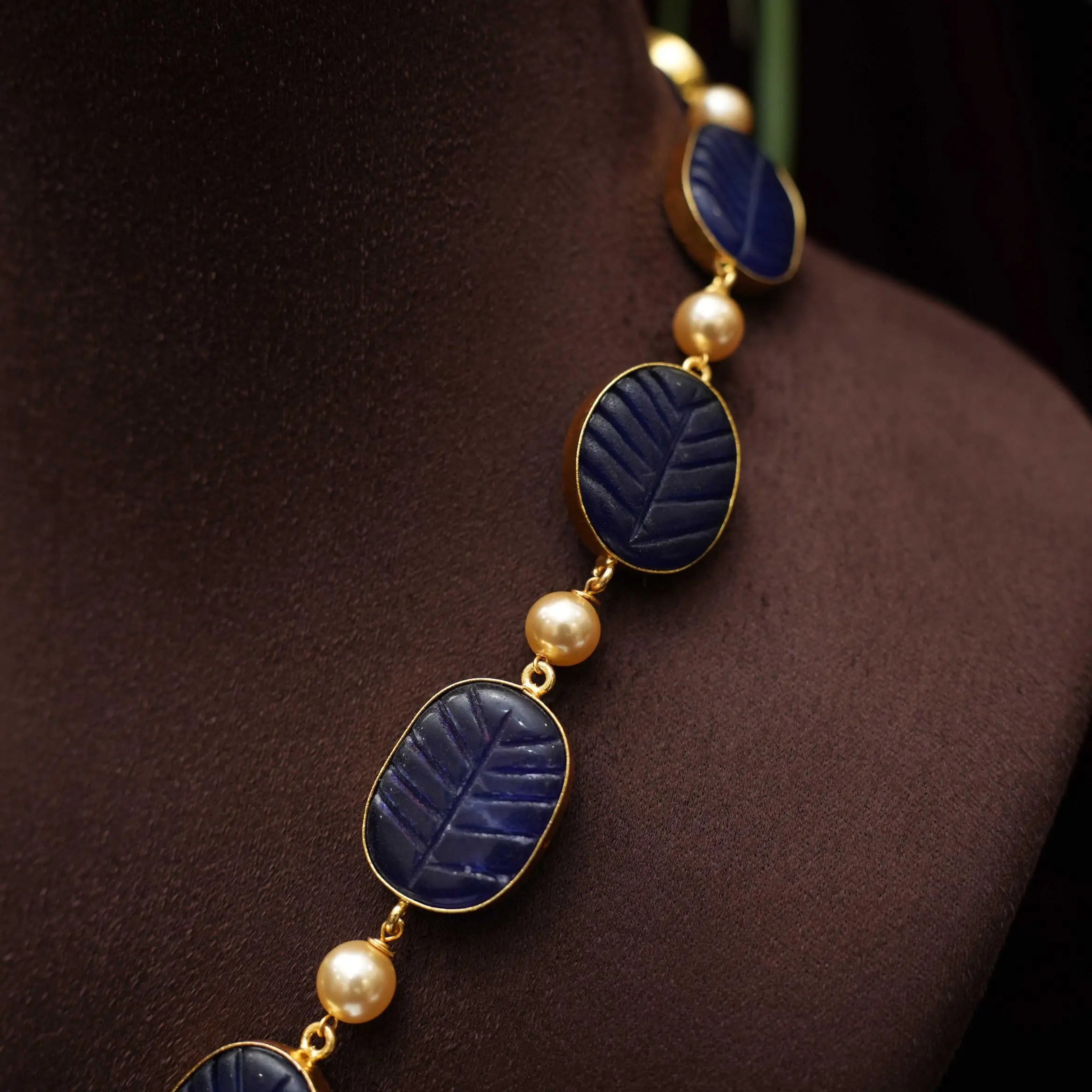 Avleen Polki Necklace - Blue