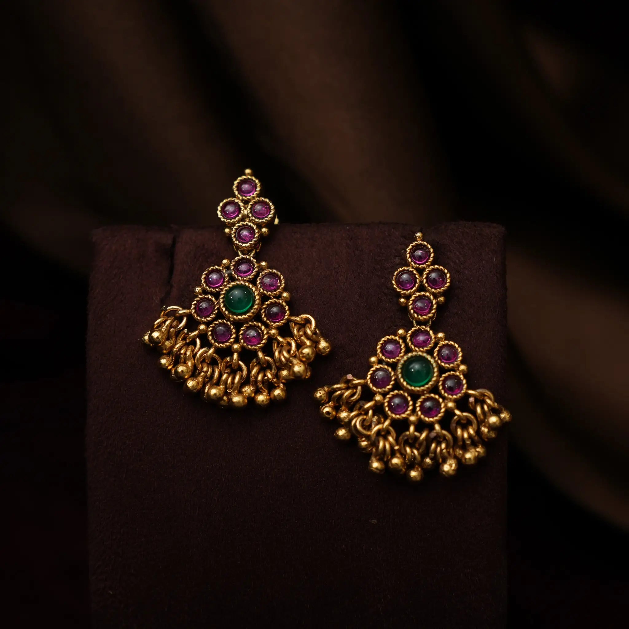 Avni Antique Layered Necklace - Red & Green