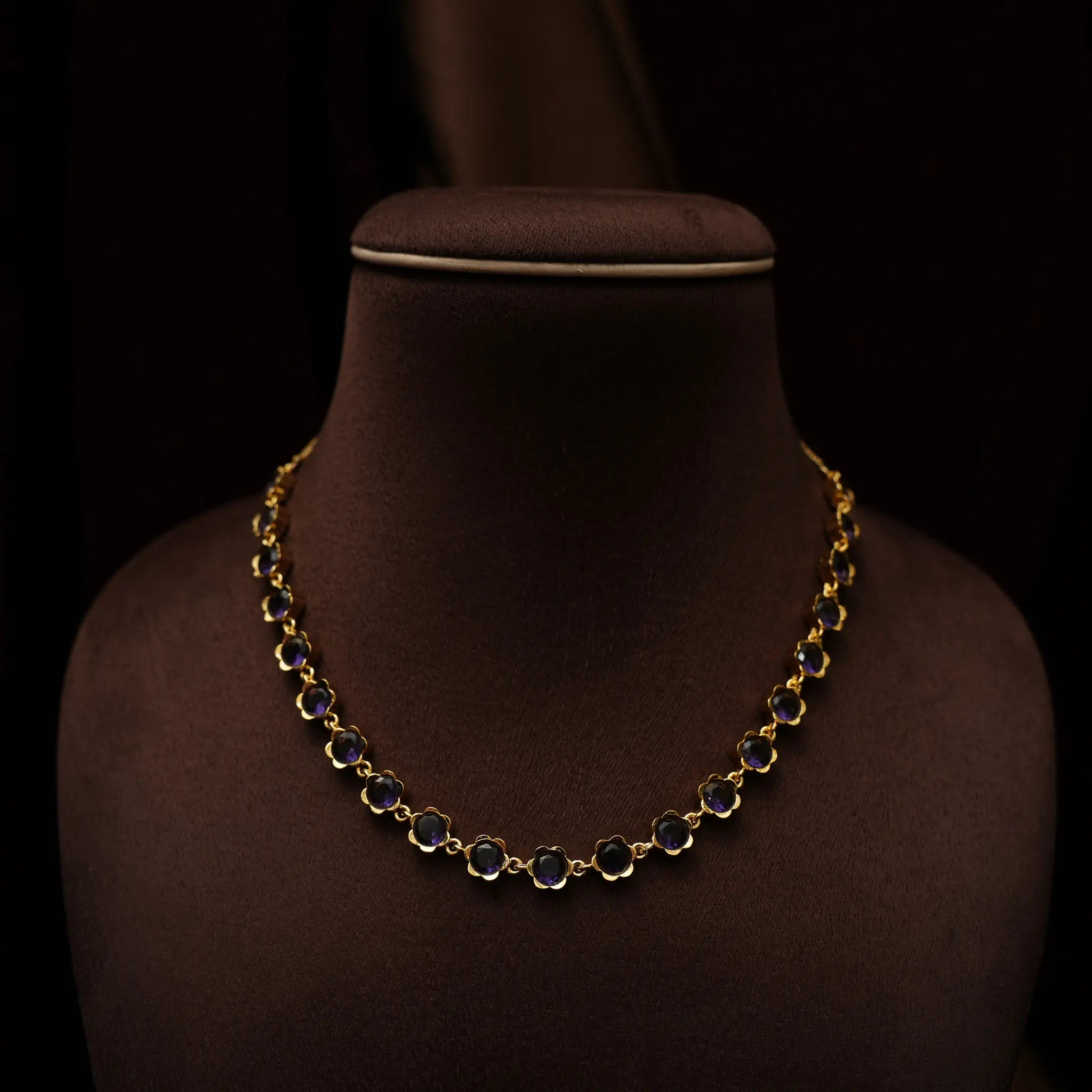 Avyira Antique Minimal Necklace - Blue