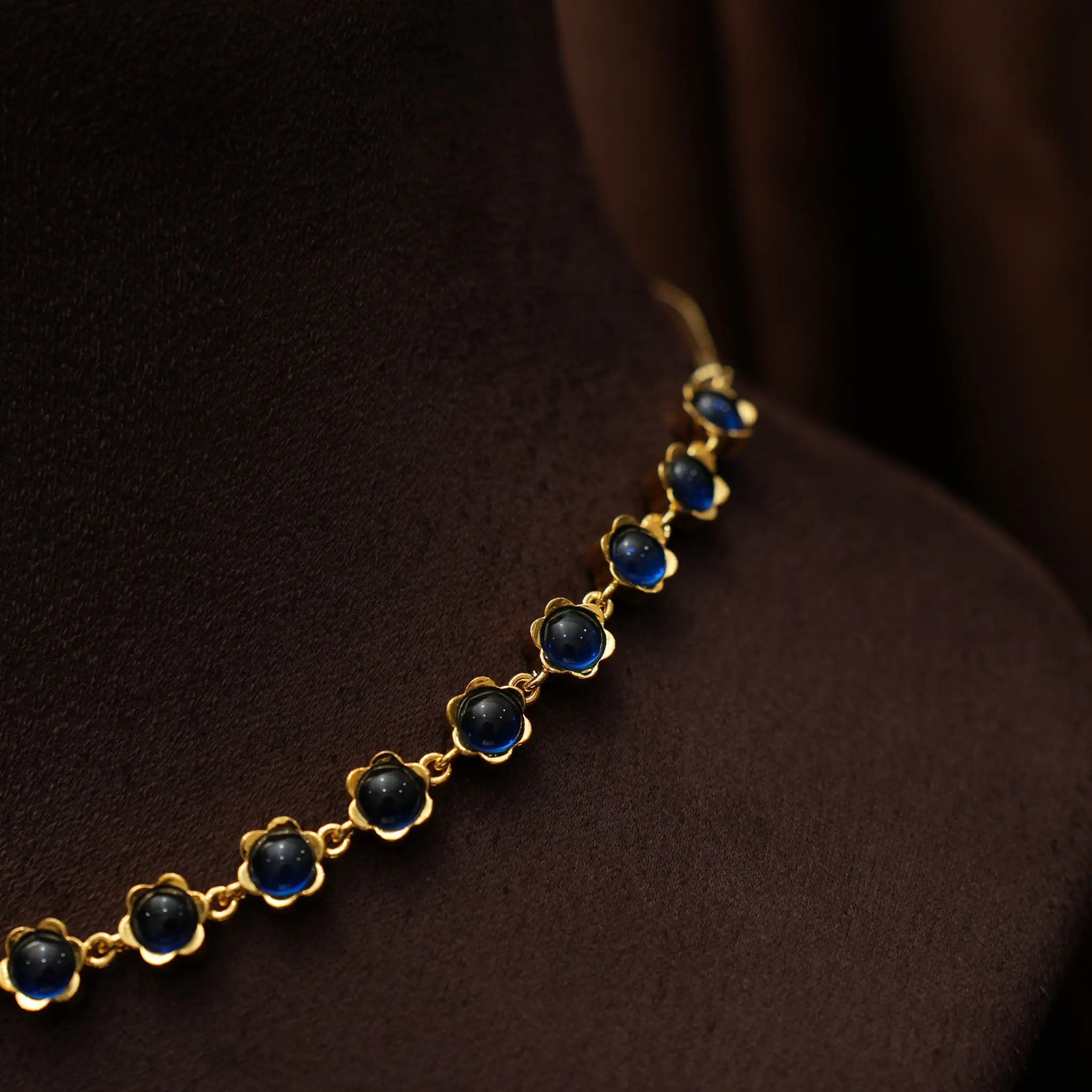 Avyira Antique Minimal Necklace - Blue