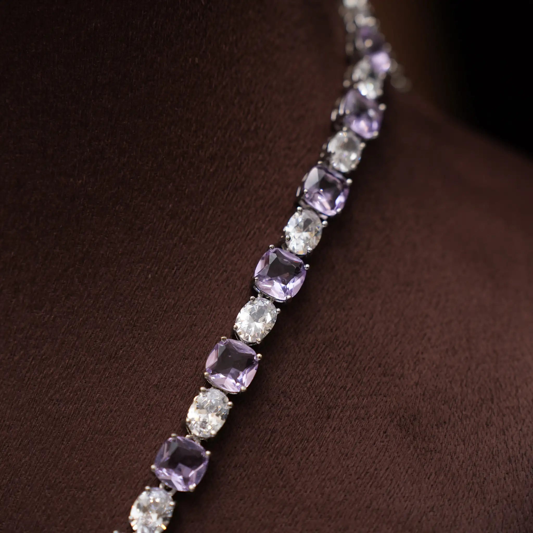 Ayati Zircon Necklace - Purple