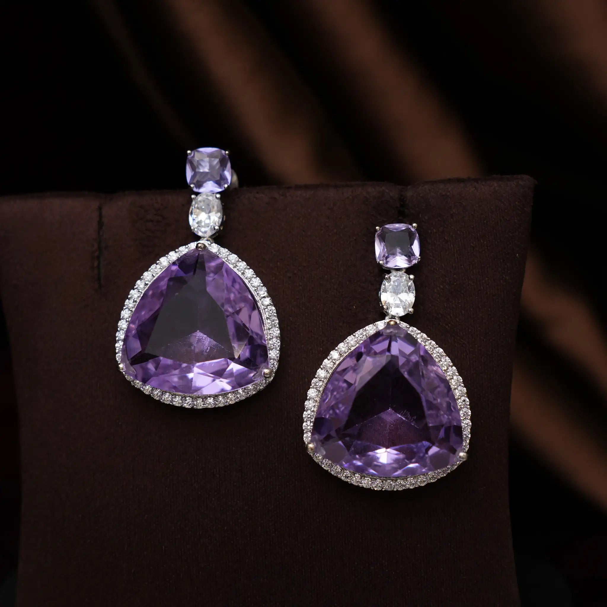 Ayati Zircon Necklace - Purple