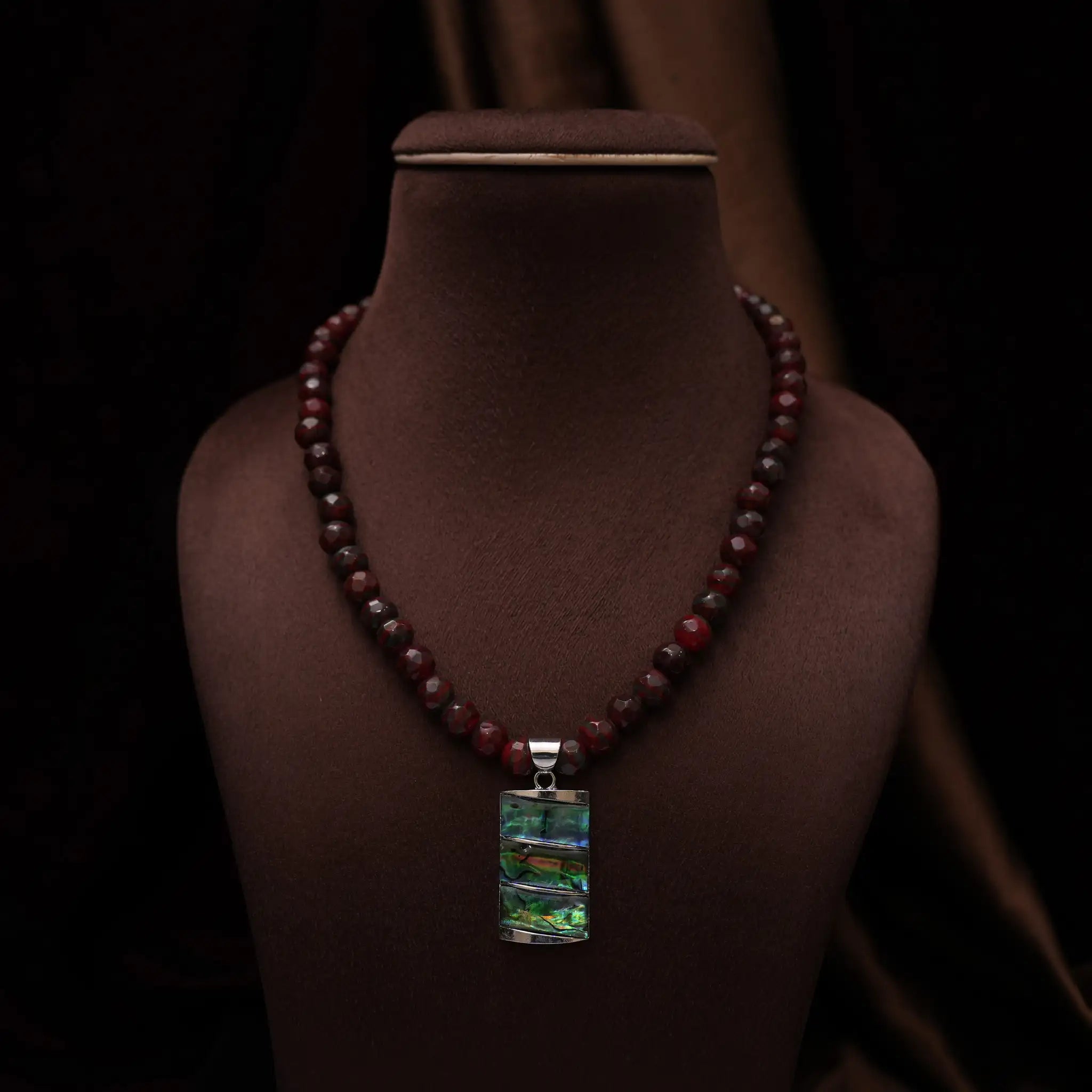 Baani Beaded Necklace - Red