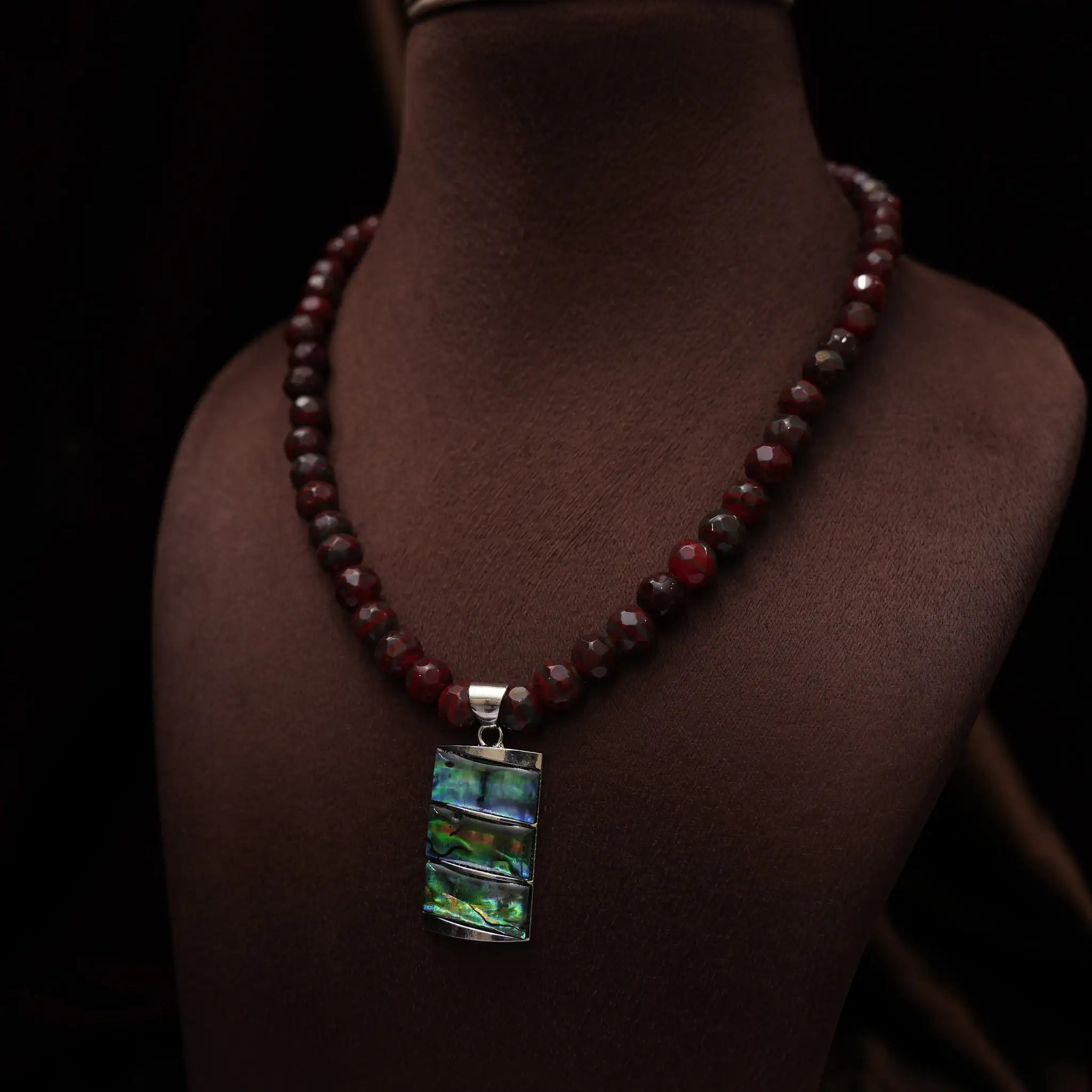 Baani Beaded Necklace - Red