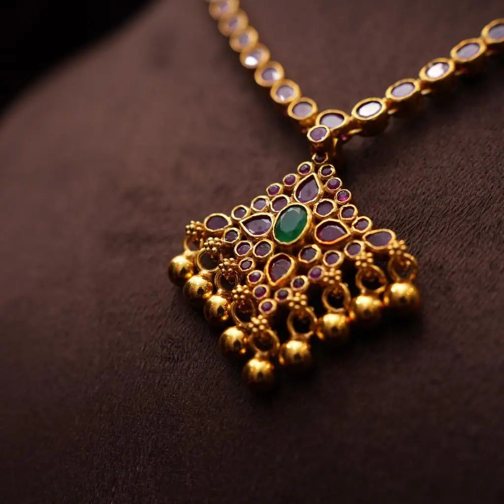 Bageshri Silver Reversible Necklace