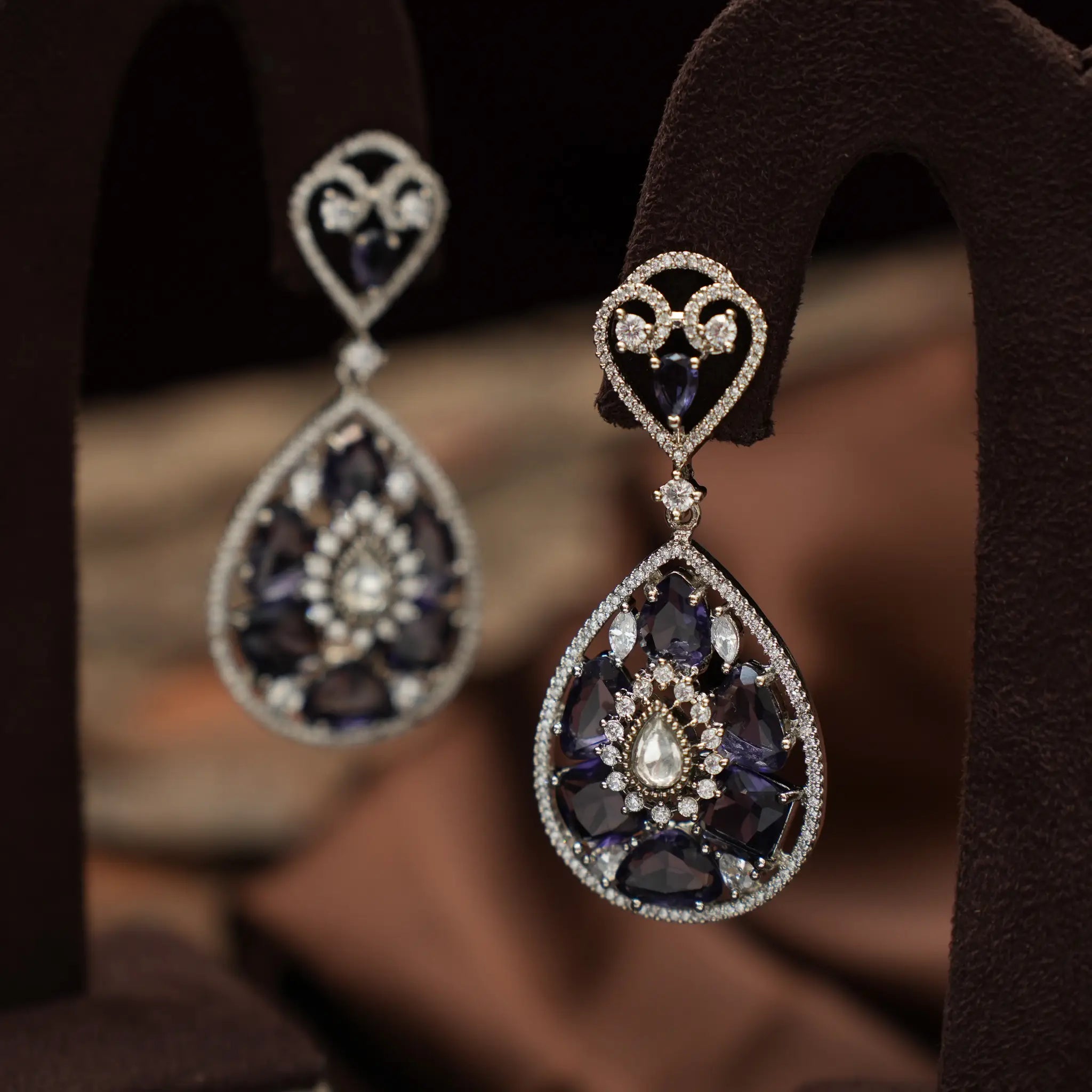 Bahula Zircon Designer Earrings