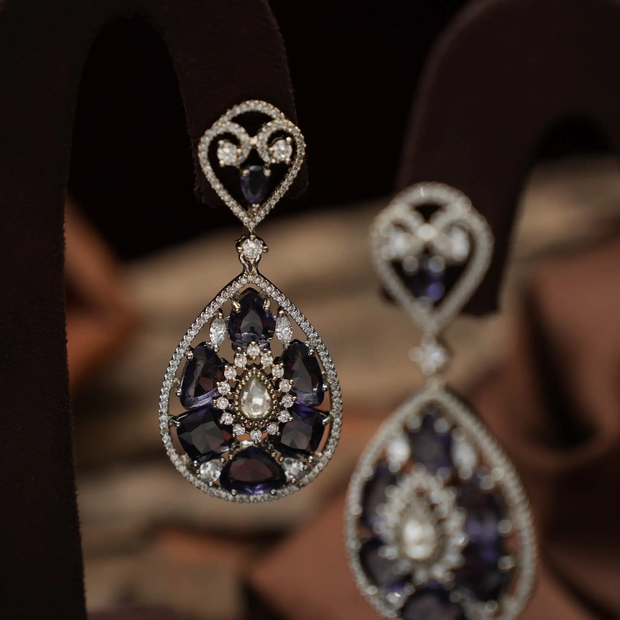 Bahula Zircon Designer Earrings