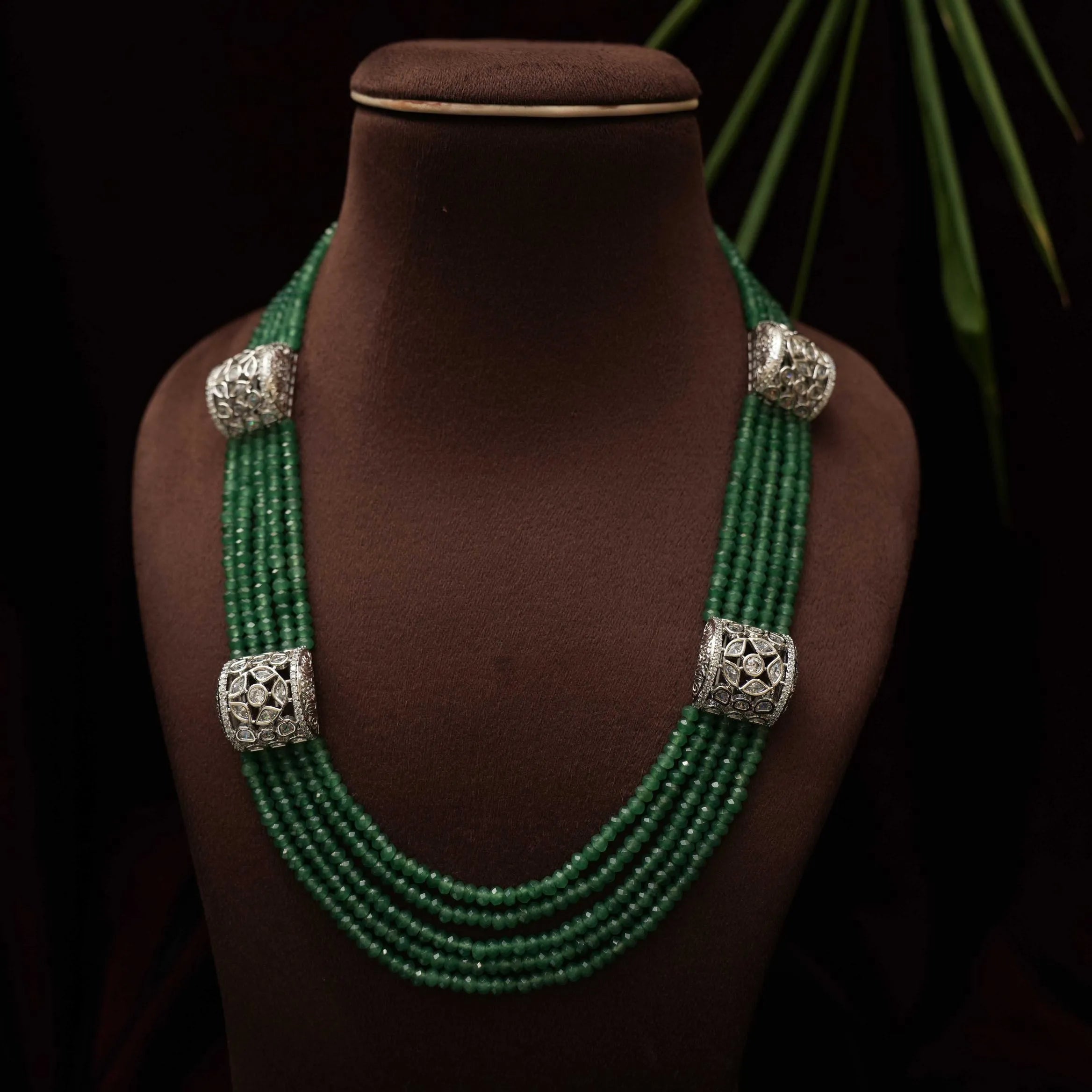 Banuja Beaded Necklace - Green