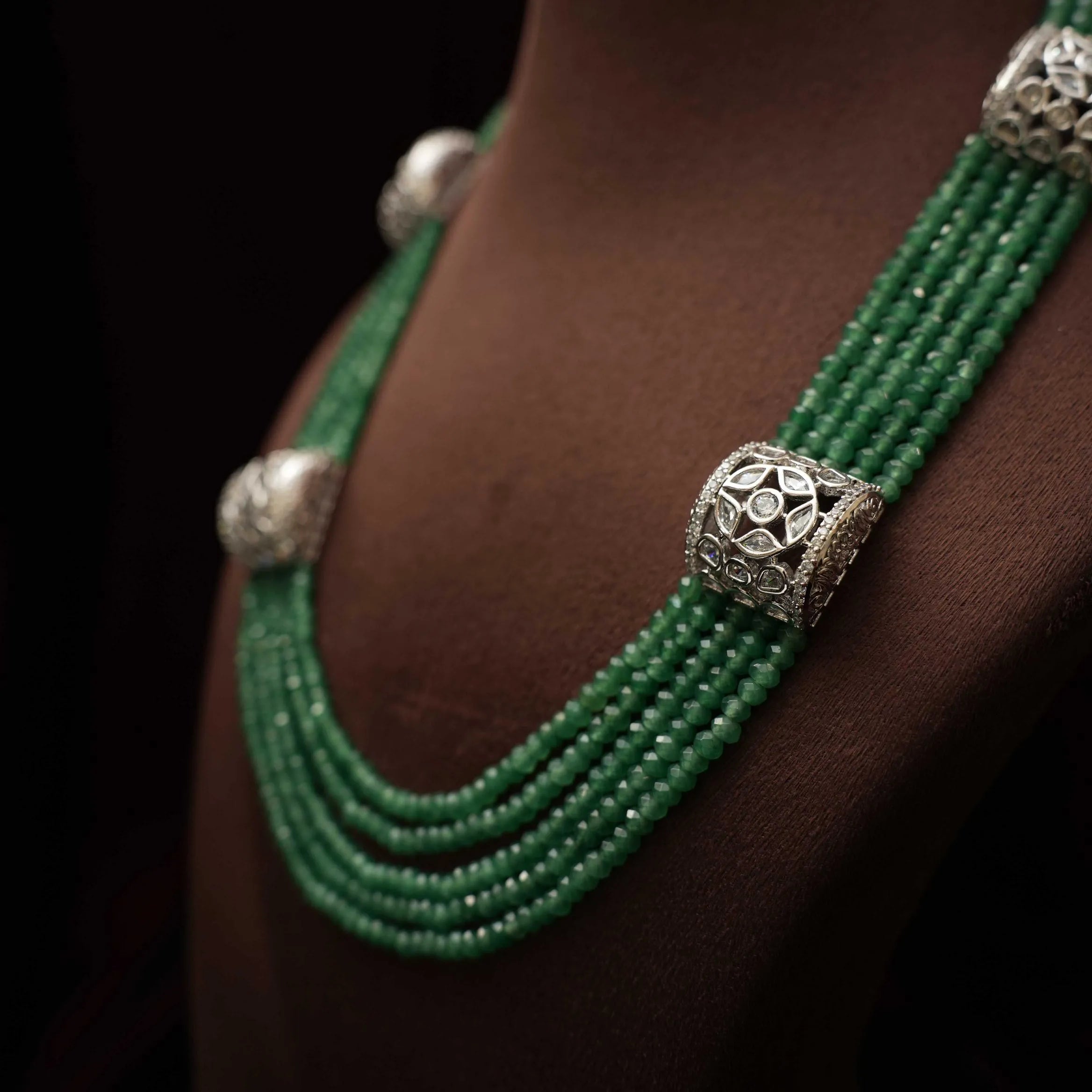 Banuja Beaded Necklace - Green