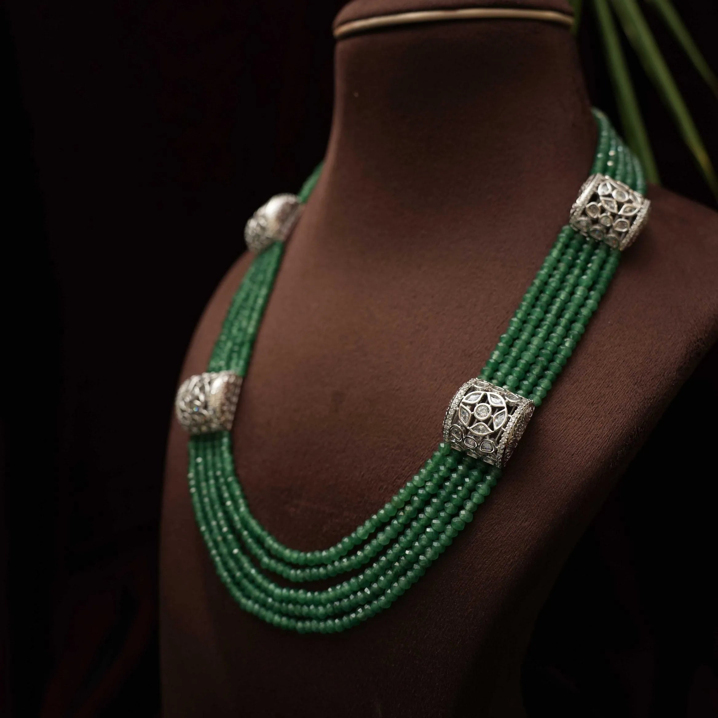 Banuja Beaded Necklace - Green