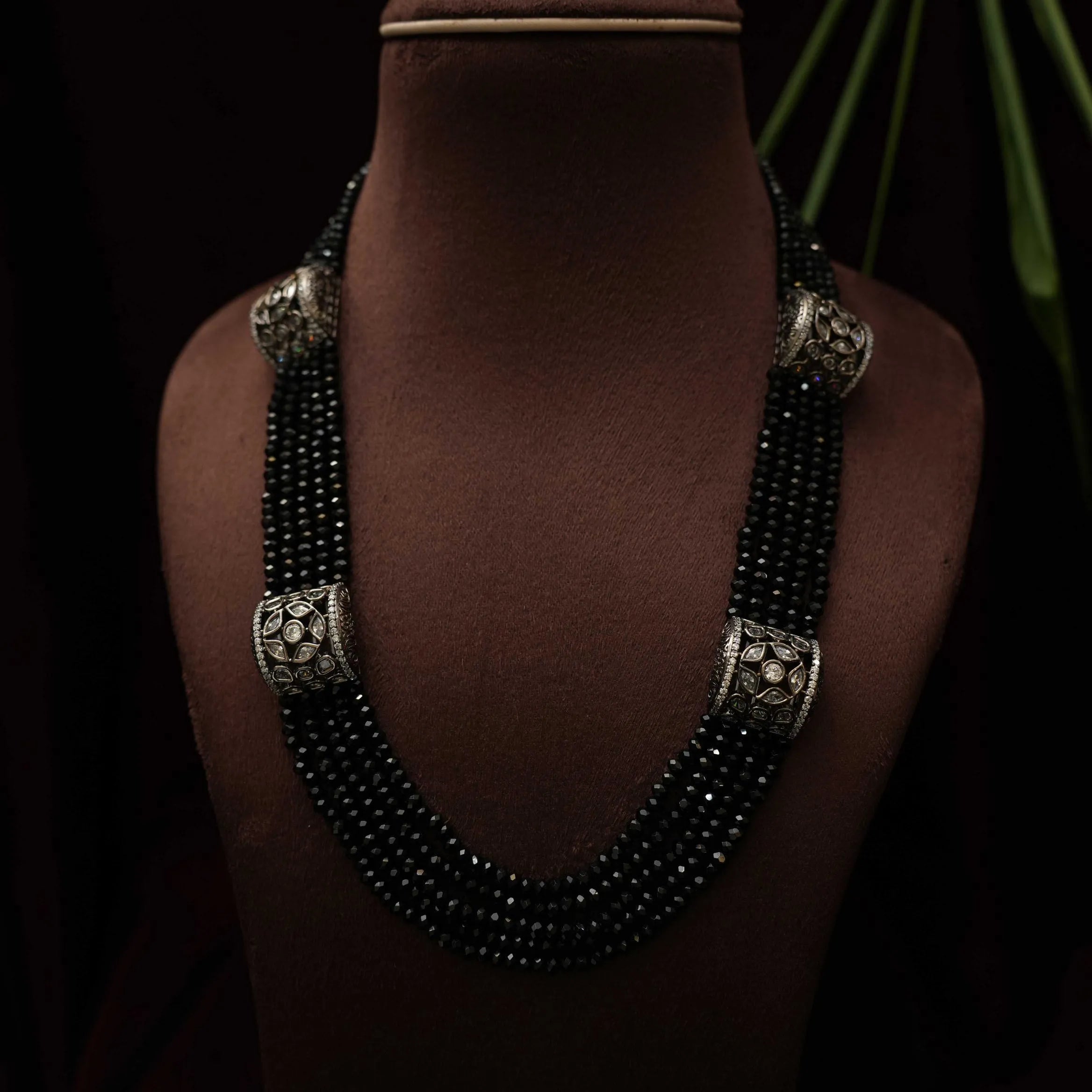 Banuja Beaded Necklace - Black