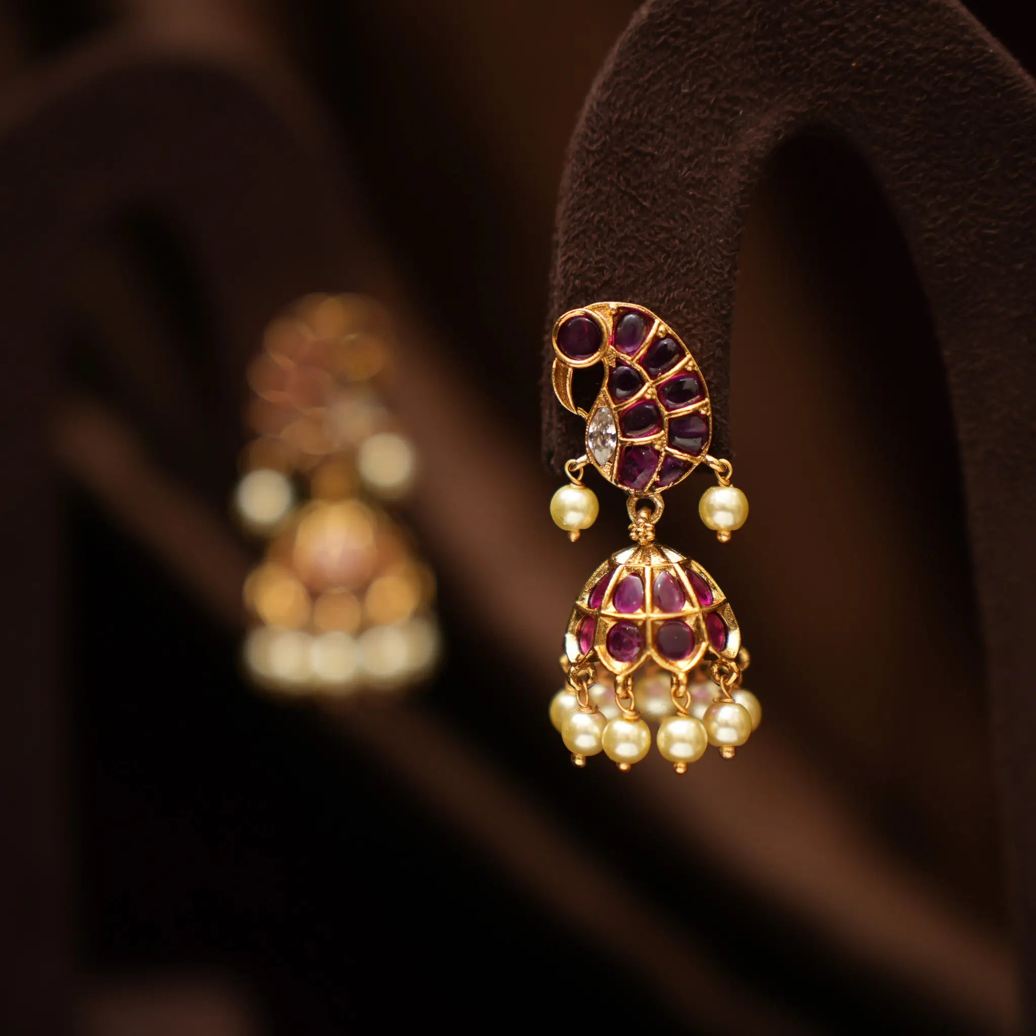 Barkha Antique Jhumka Earrings
