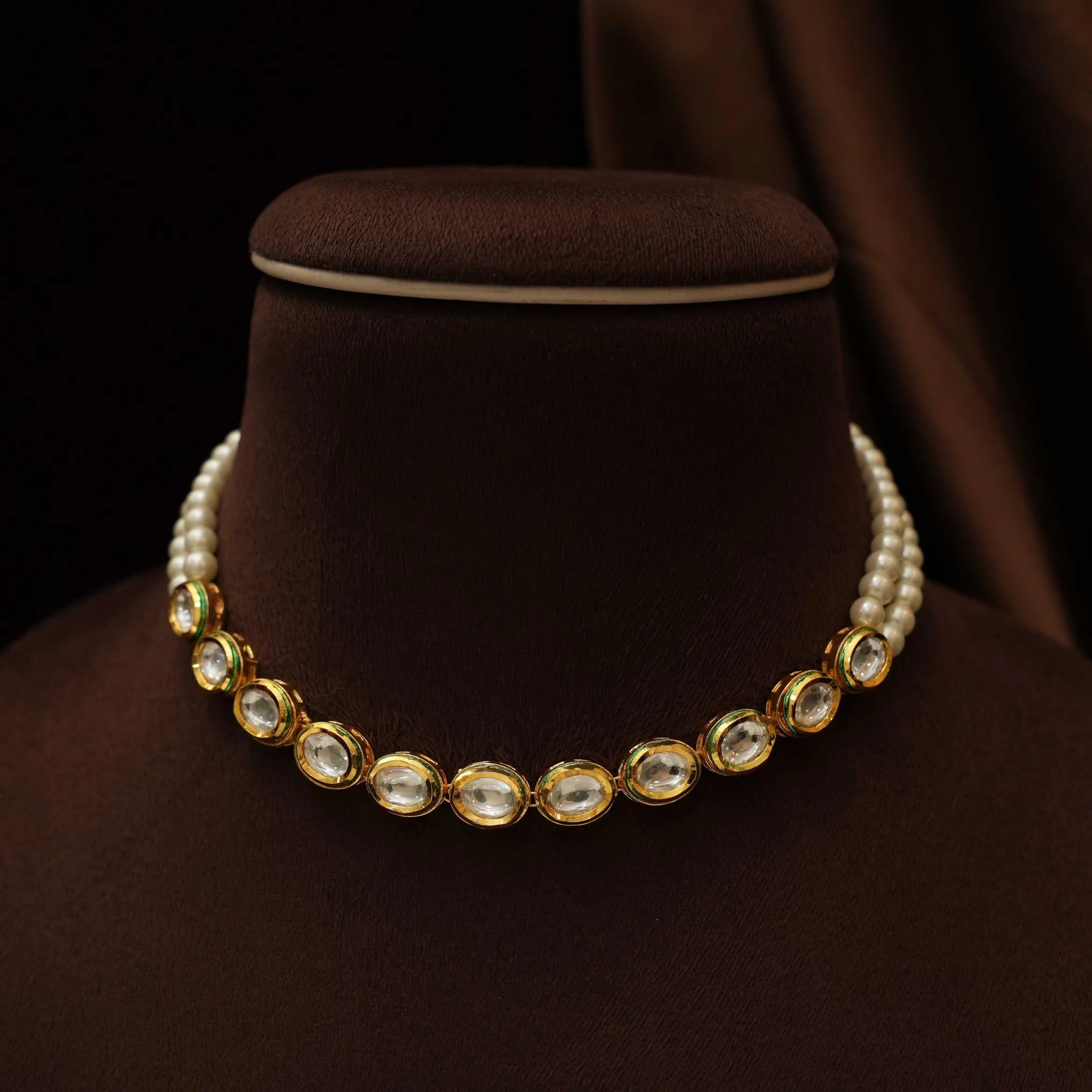 Beena Kundan Choker - Oval