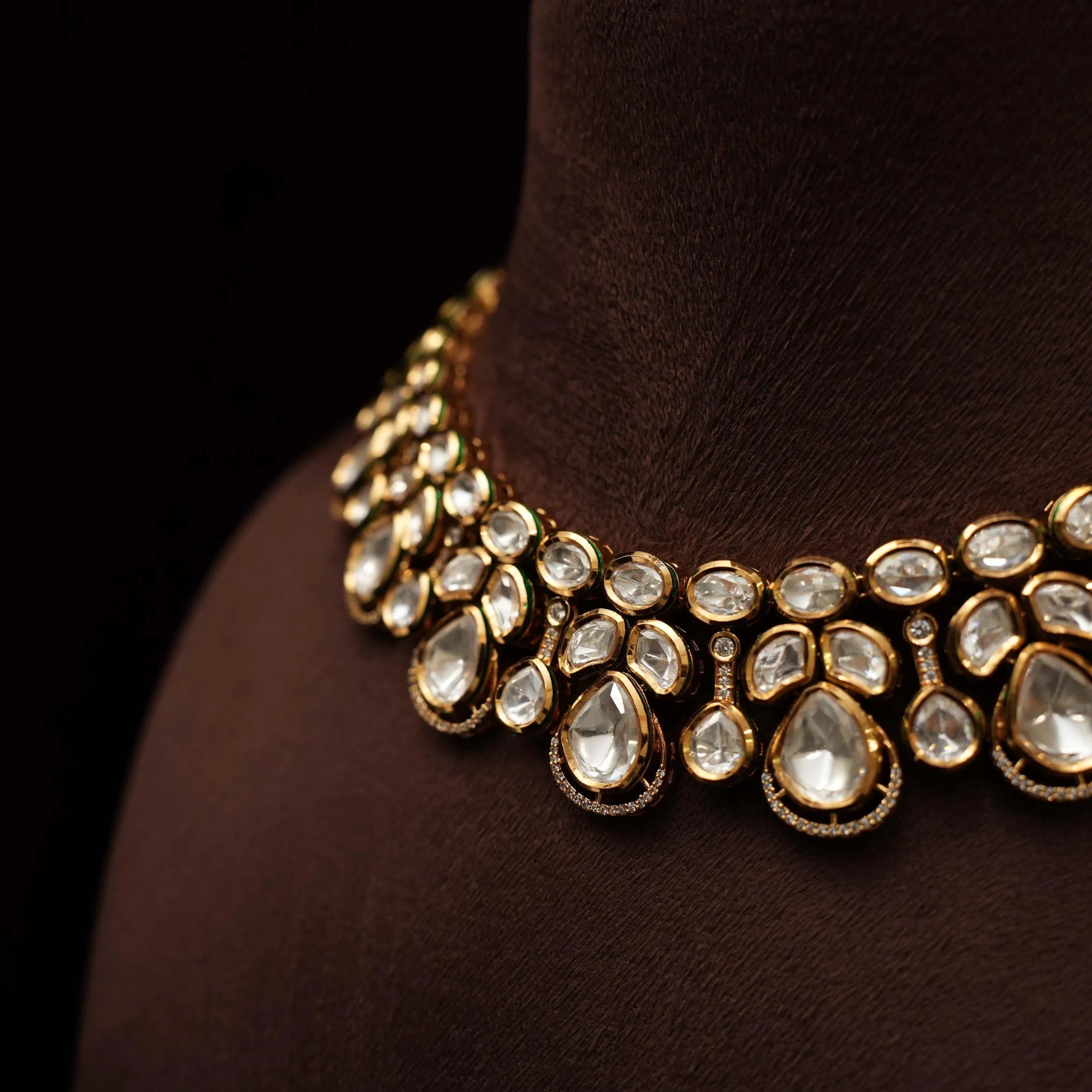 Bhanu Polki Necklace - White - Rimli Boutique