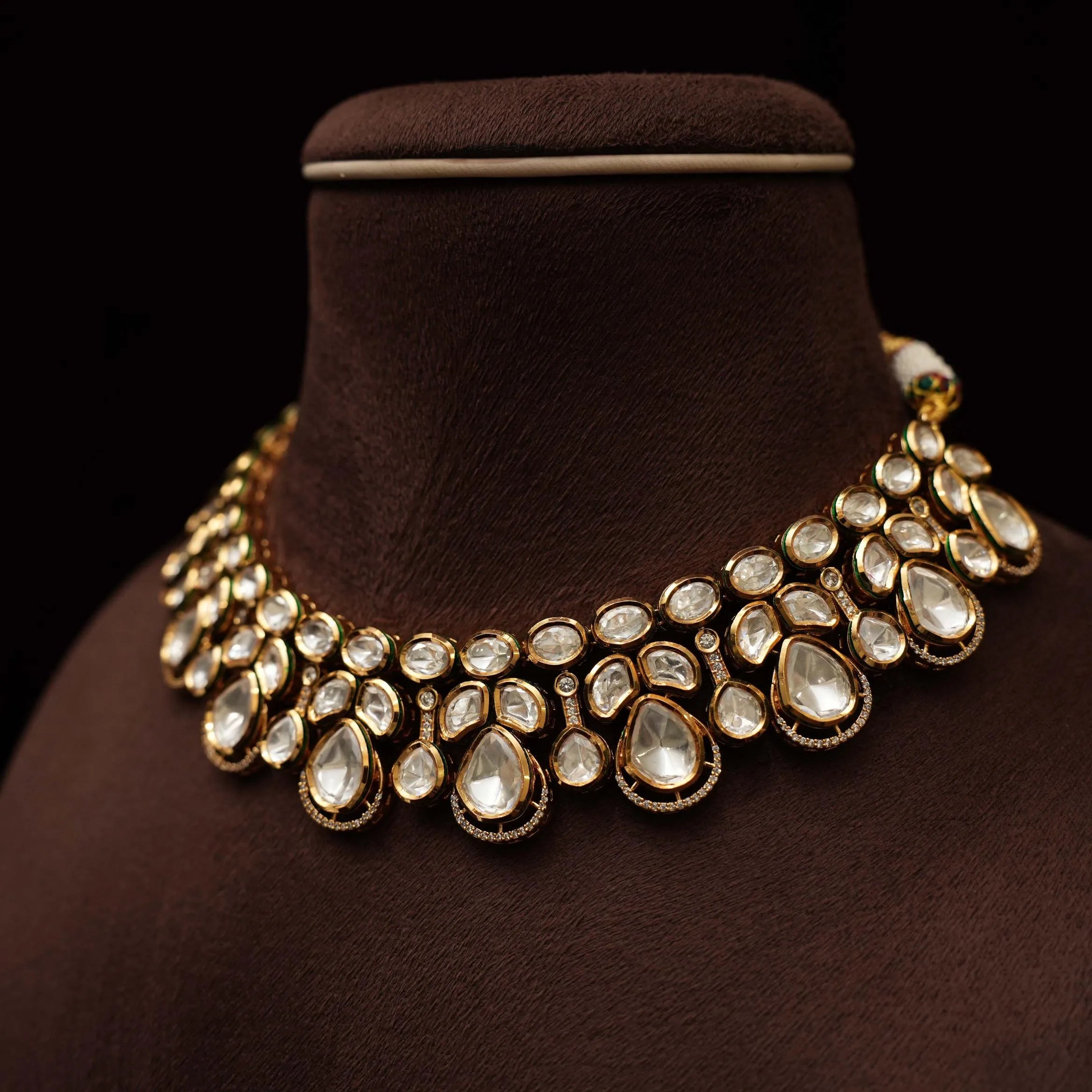 Bhanu Polki Necklace - White - Rimli Boutique