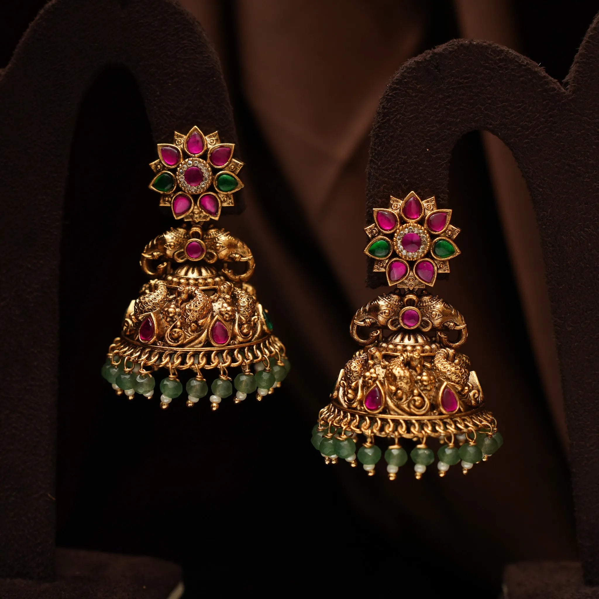 Bhumi Antique Jhumka Earrings - Aarini