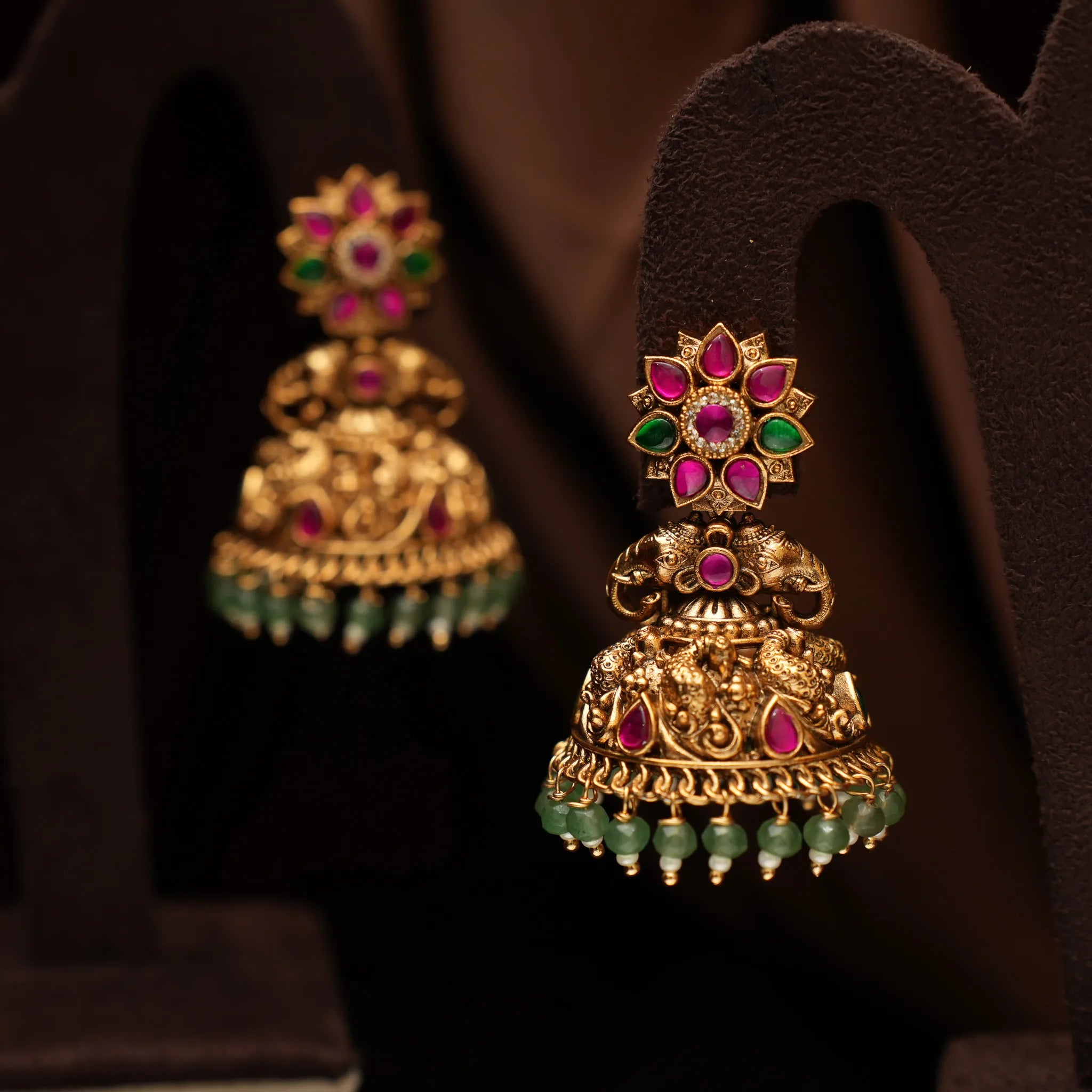 Bhumi Antique Jhumka Earrings - Aarini