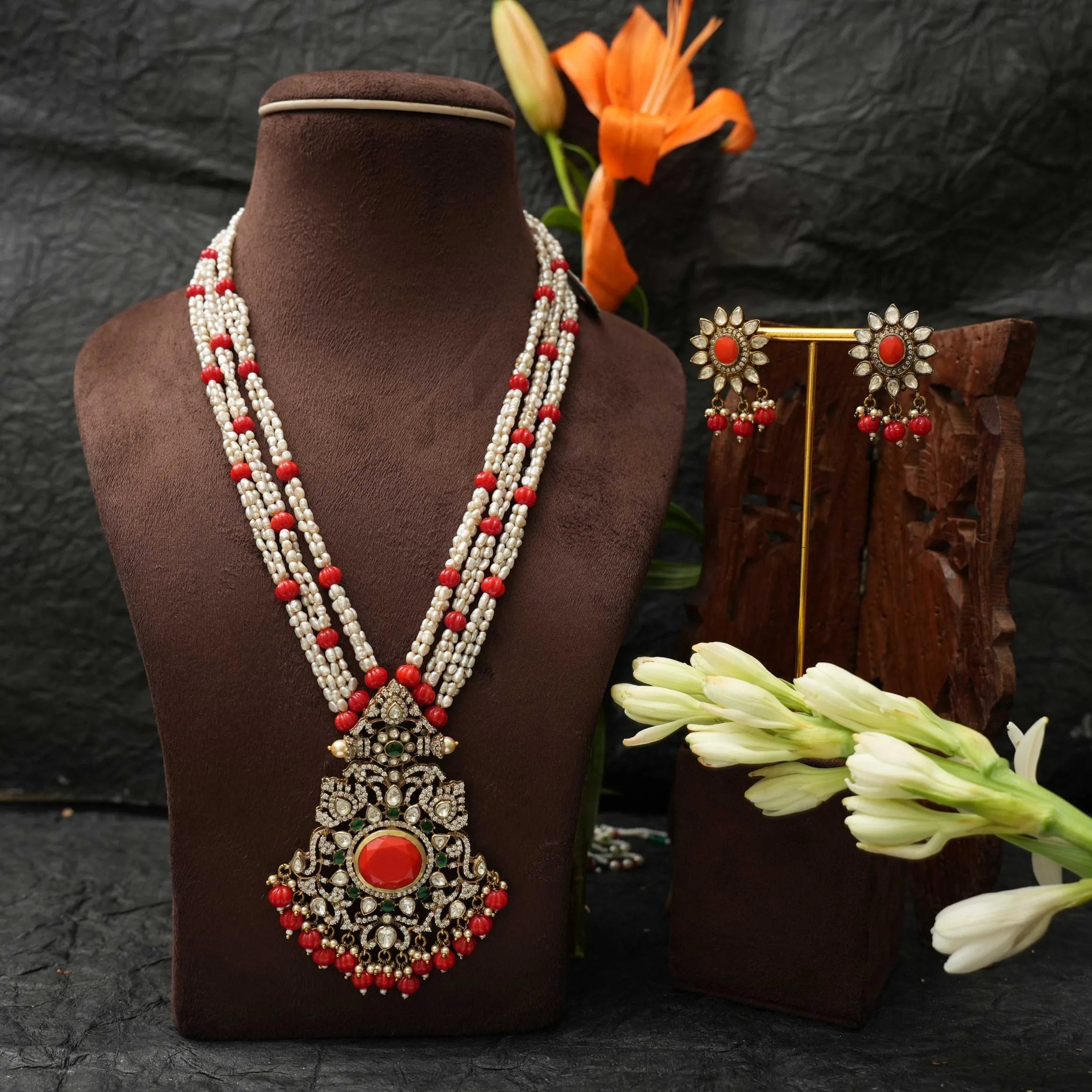 Bimala Silver Beaded Necklace