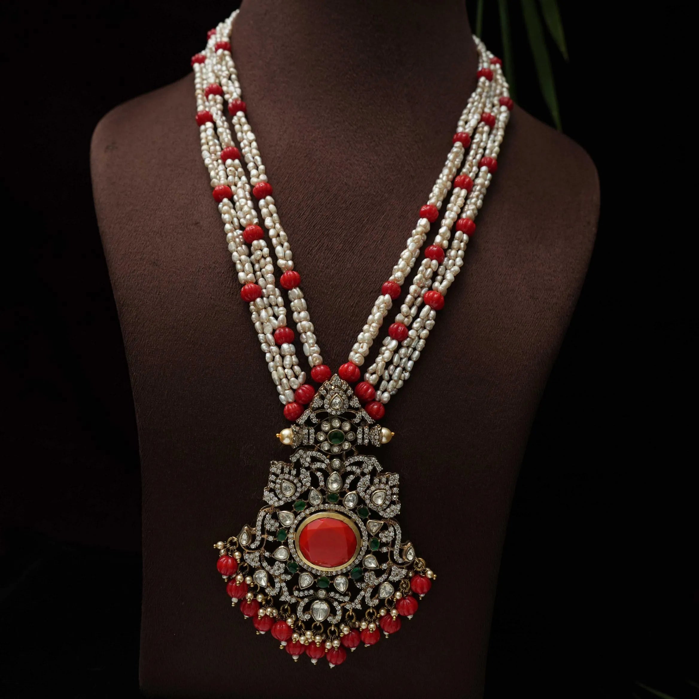 Bimala Silver Beaded Necklace