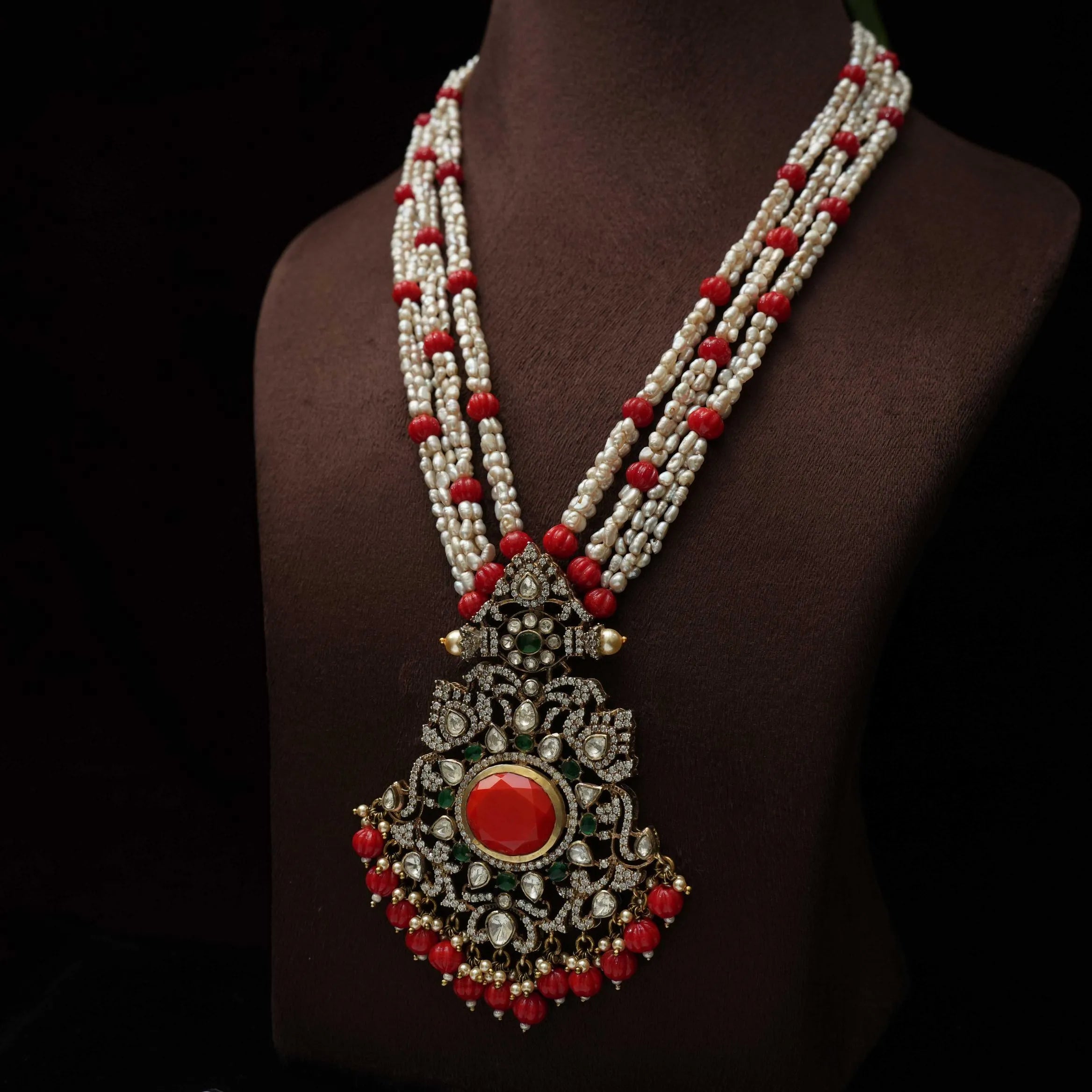 Bimala Silver Beaded Necklace