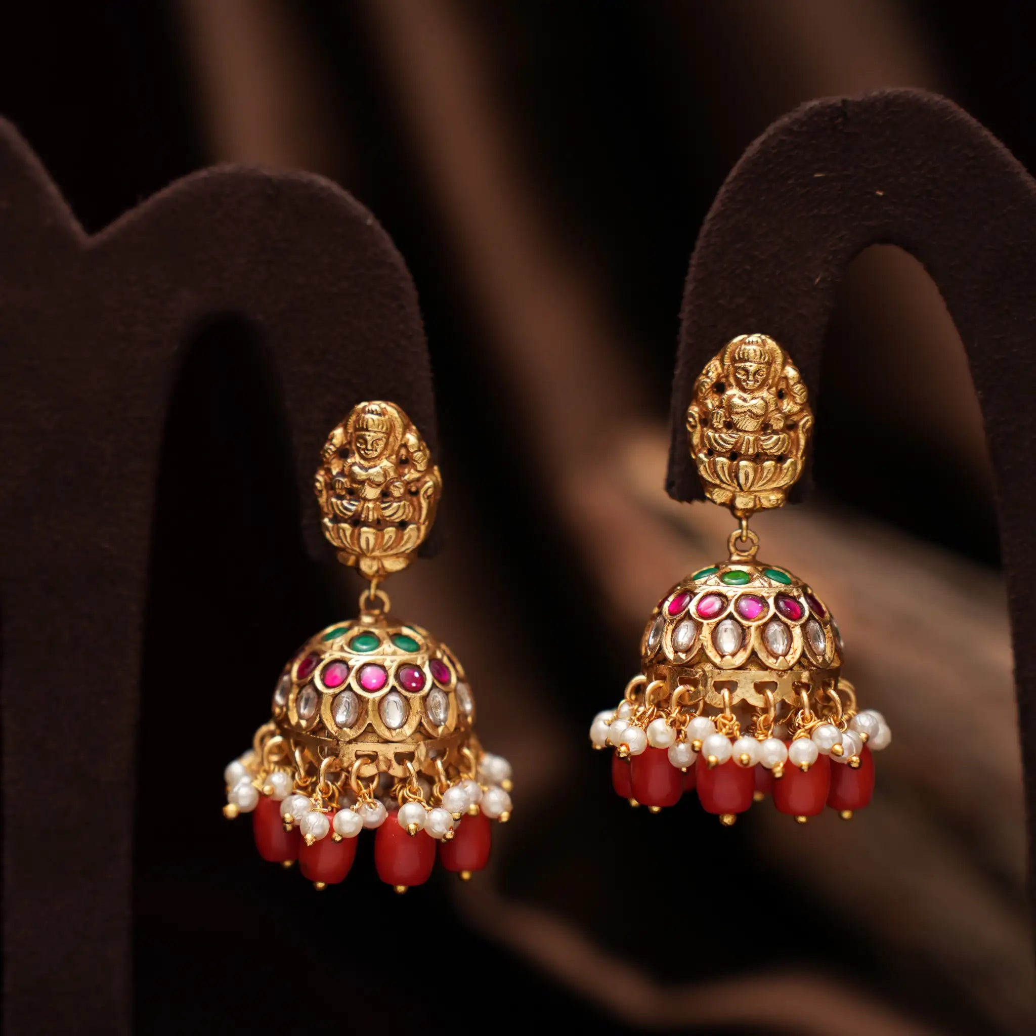 Bindiya Statement Necklace - Coral