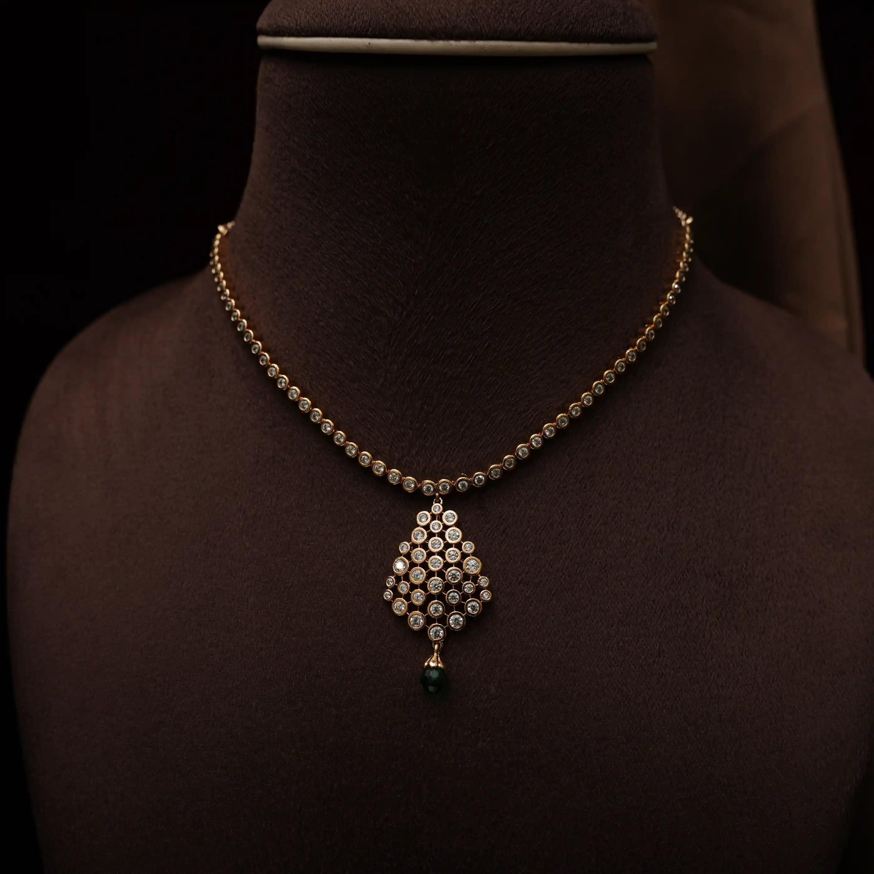 Briar Zircon Necklace - Green