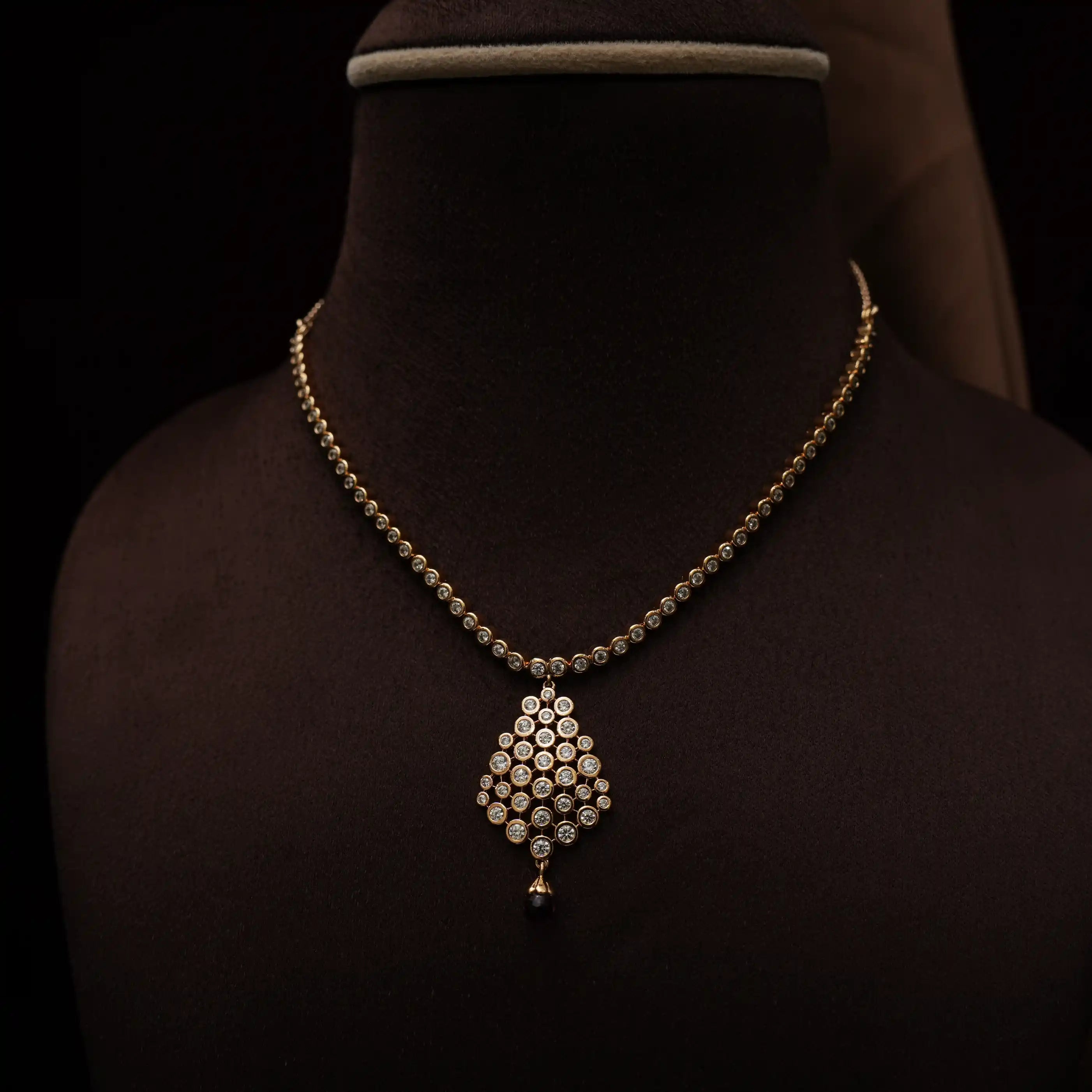 Briar Zircon Necklace - Red