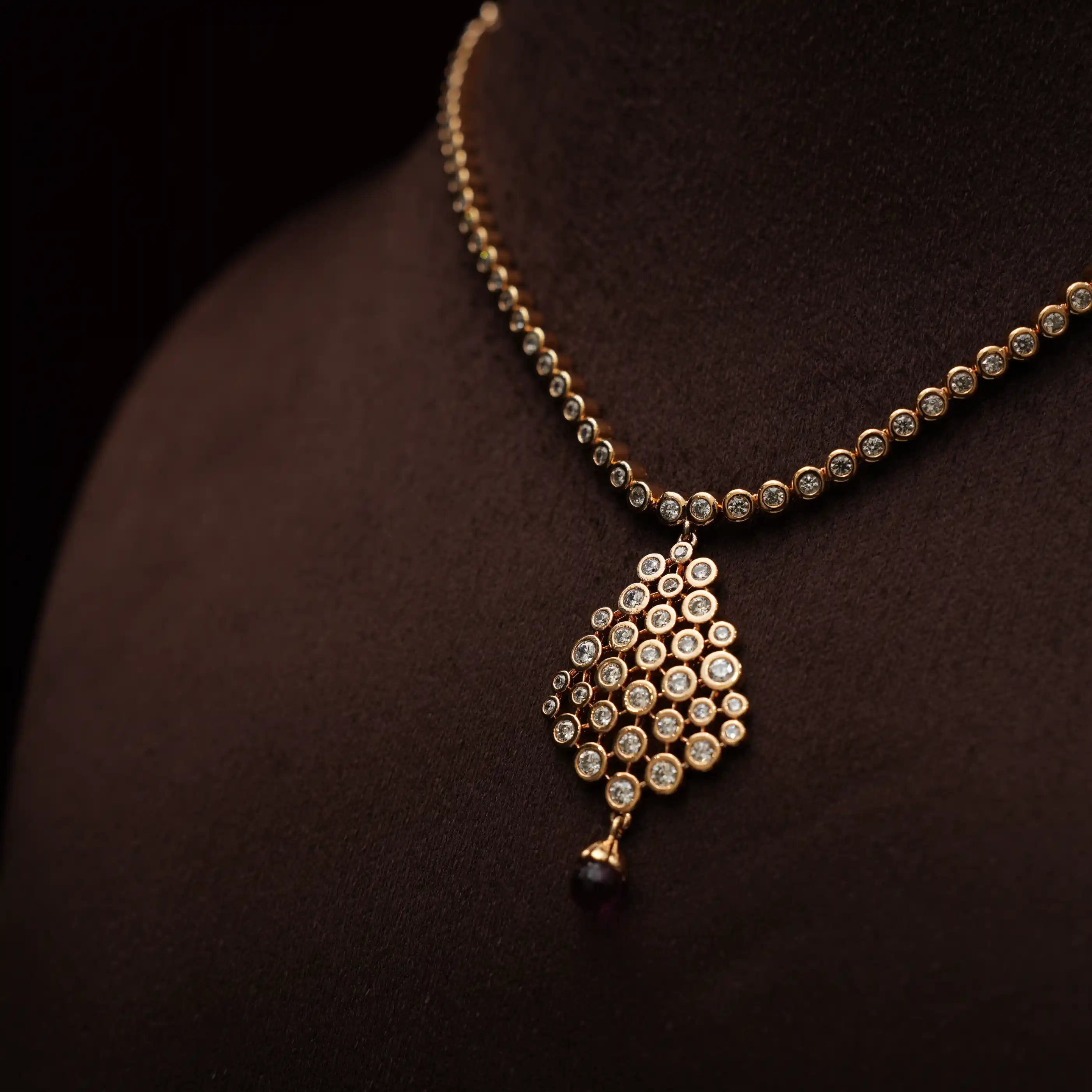 Briar Zircon Necklace - Red