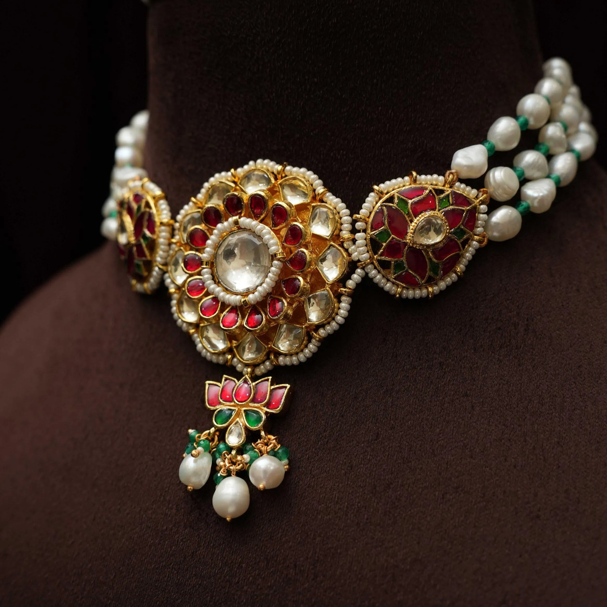 Brimsley Beaded Polki Choker