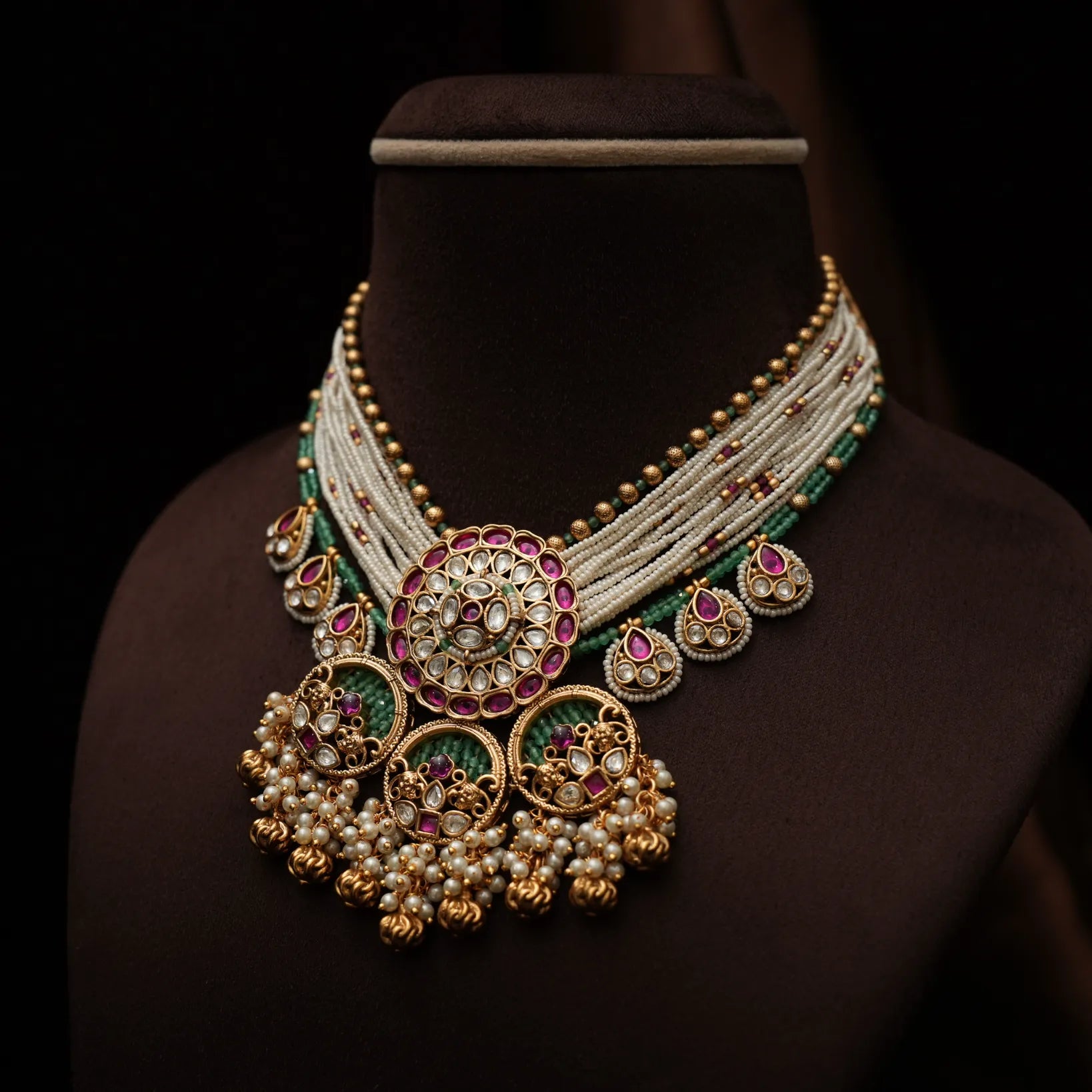 Caitra Pearl Polki Necklace
