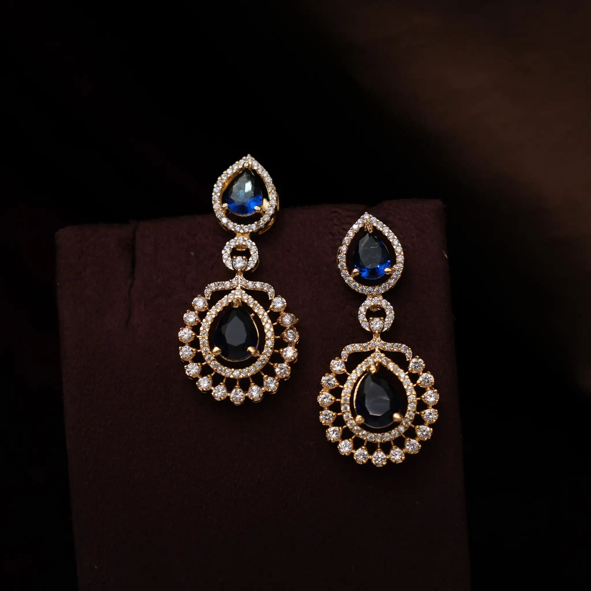 Candri Zircon Necklace - Blue