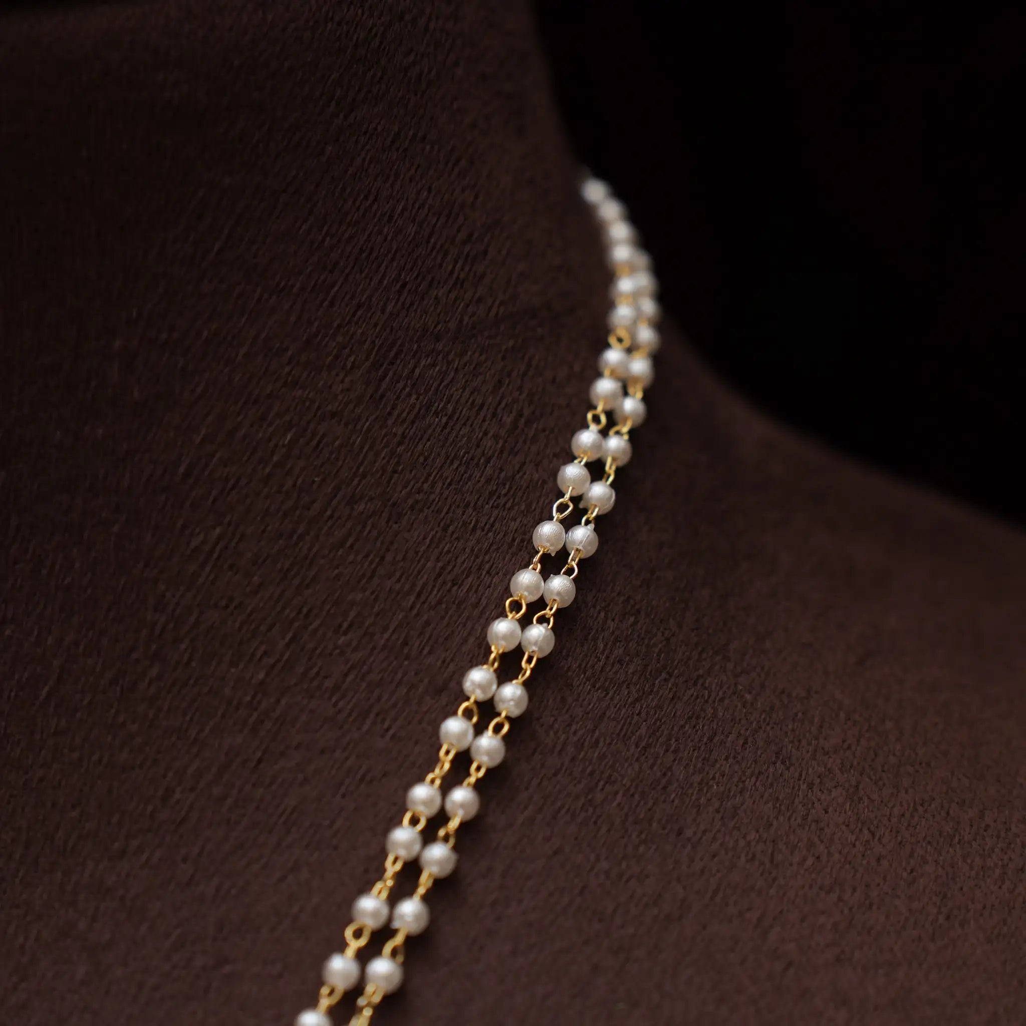 Celeste Pearl Victorian Necklace - Pastel Green