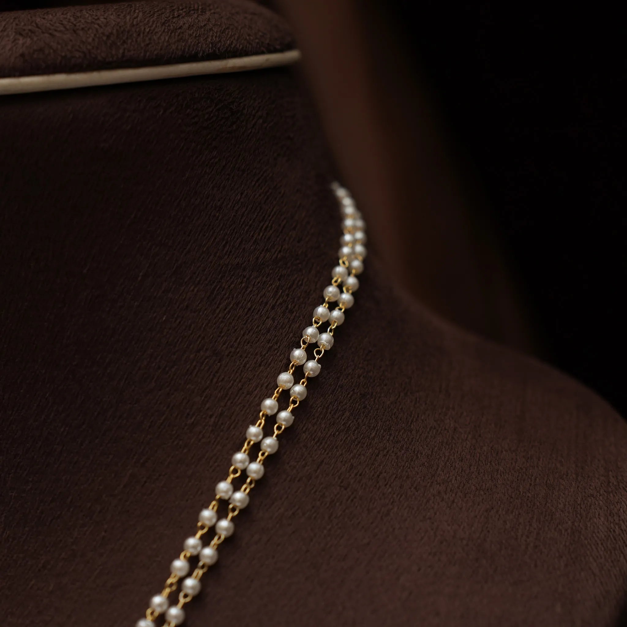 Celeste Pearl Victorian Necklace - Ruby