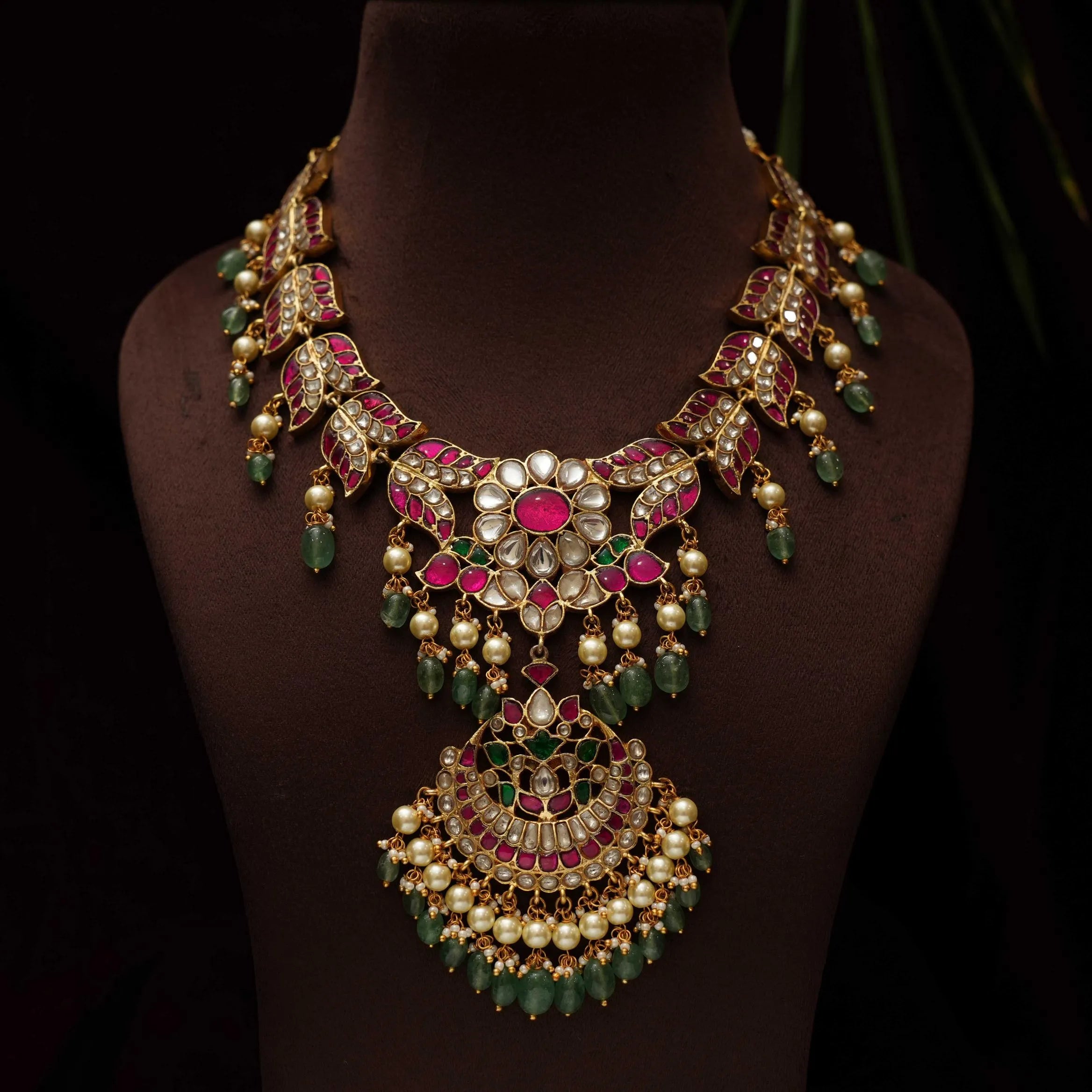 Chalisa Statement Polki Necklace - Rimli Boutique