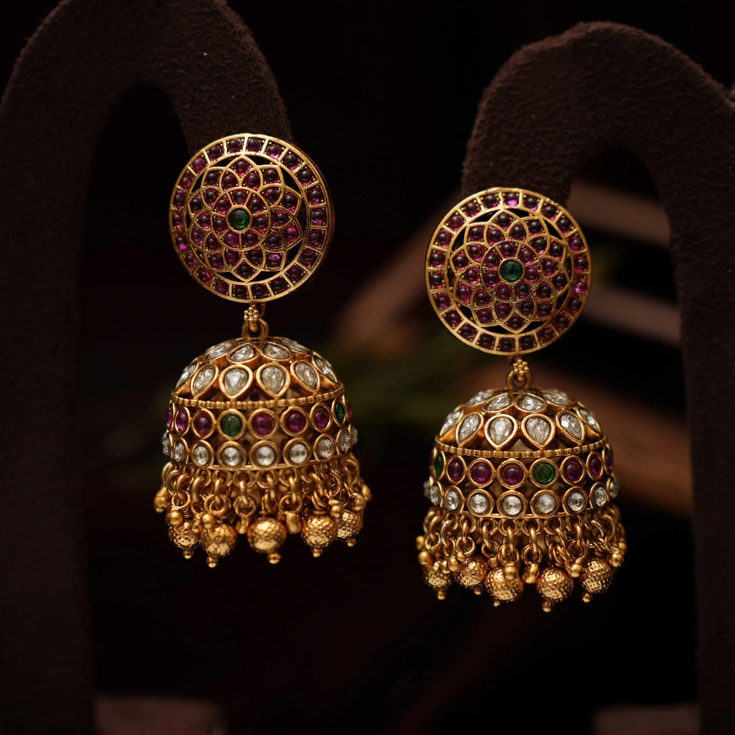 Chana Antique Jhumka Earrings - Rimli Boutique