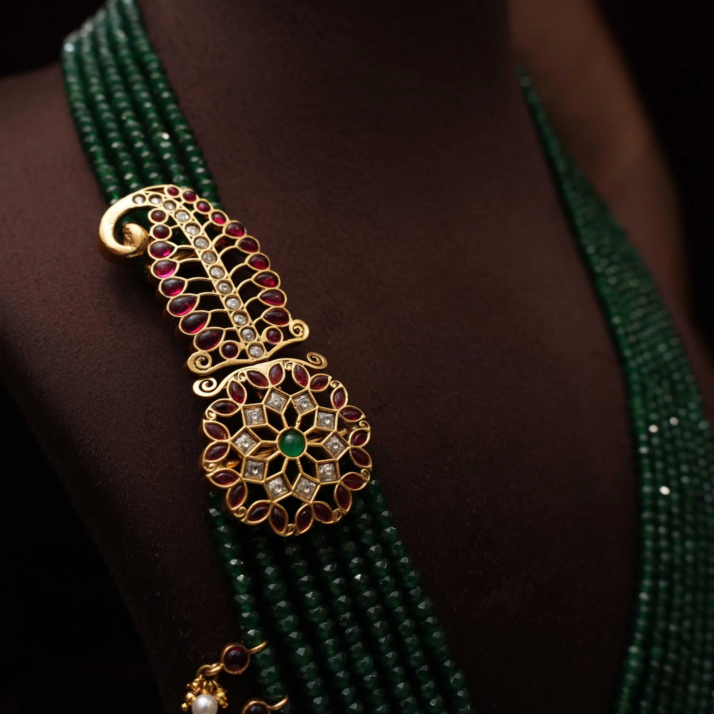 Chandra Polki Beaded Necklace