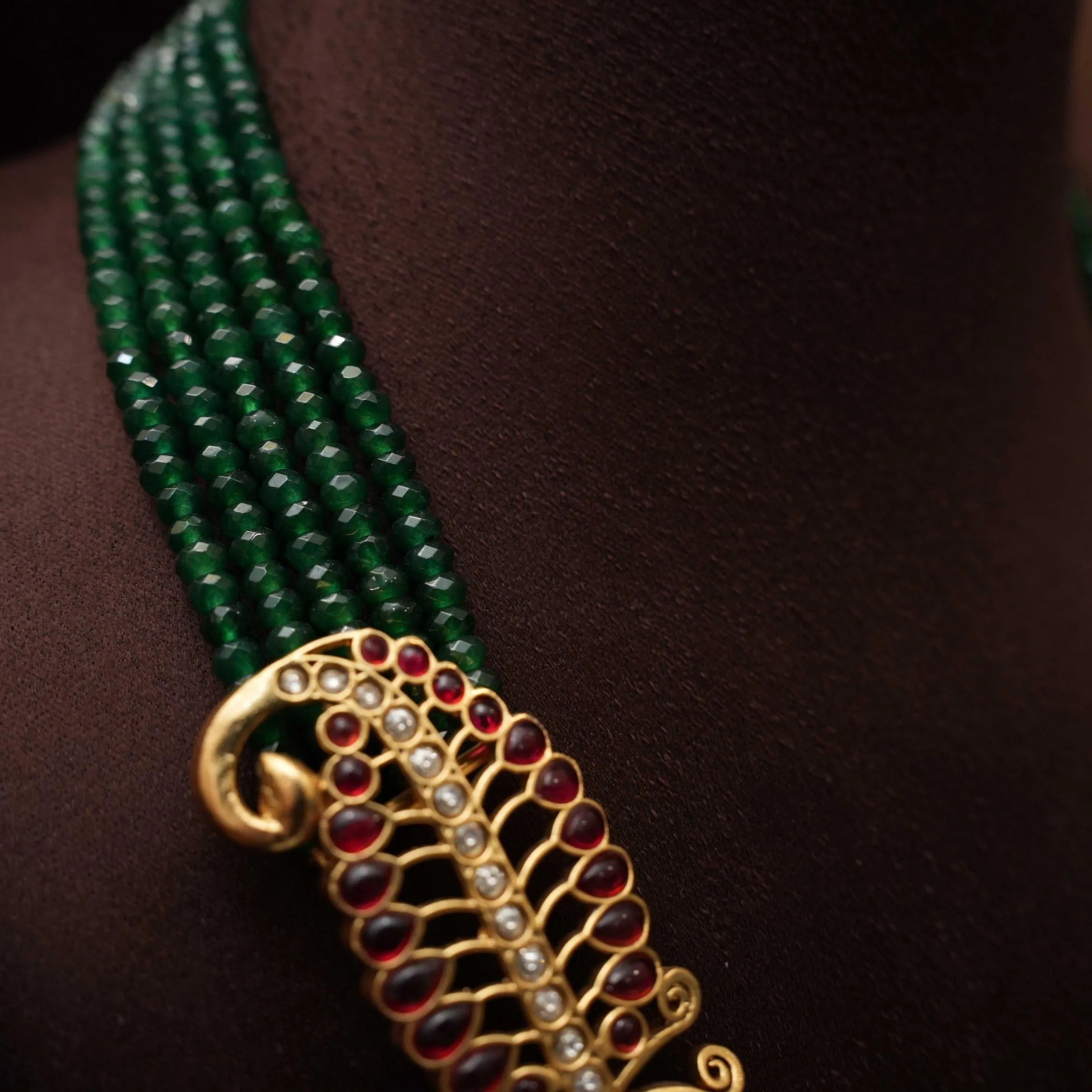 Chandra Polki Beaded Necklace